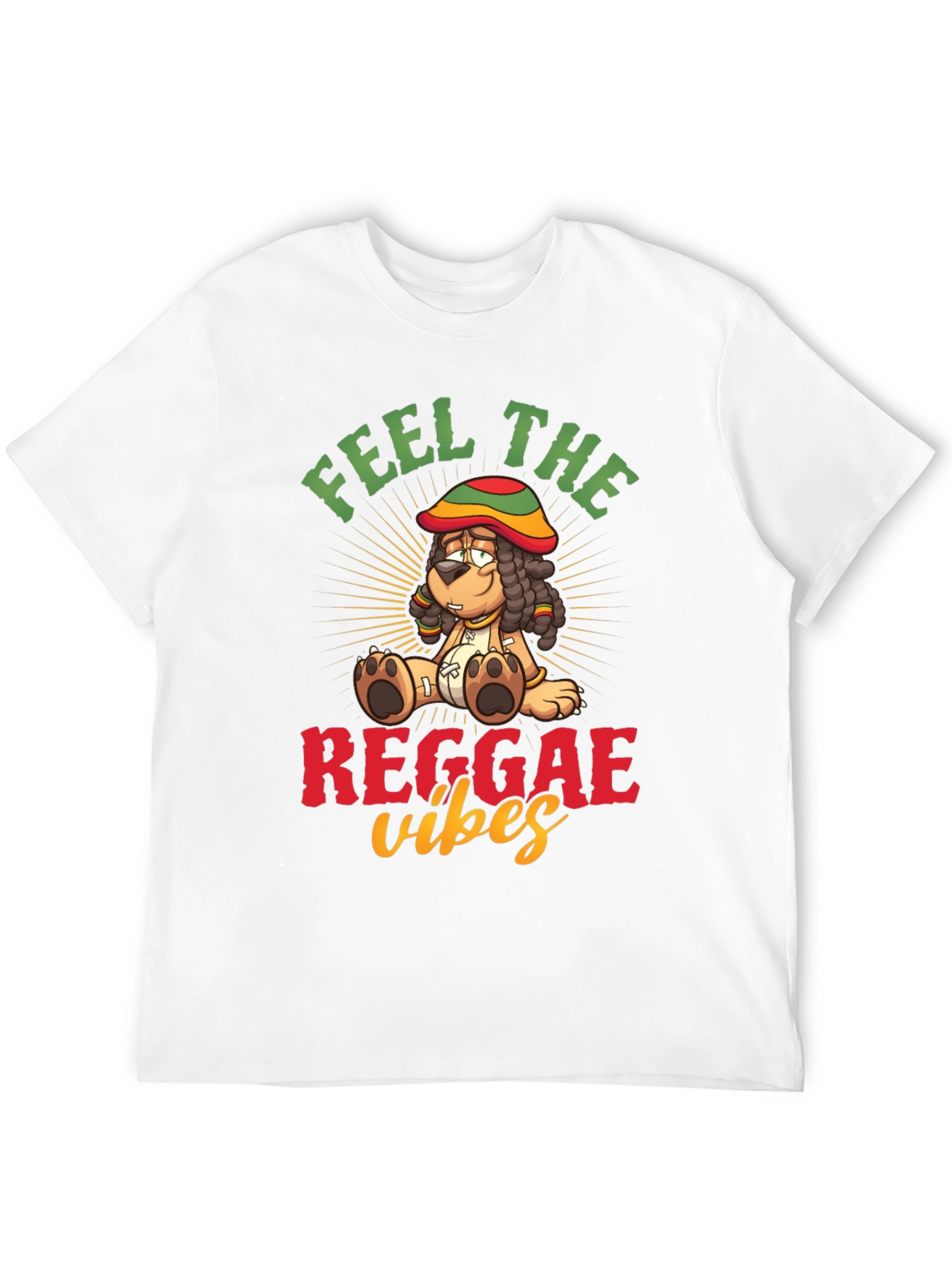 Feel the Reggae Vibes Black Graphic Tee