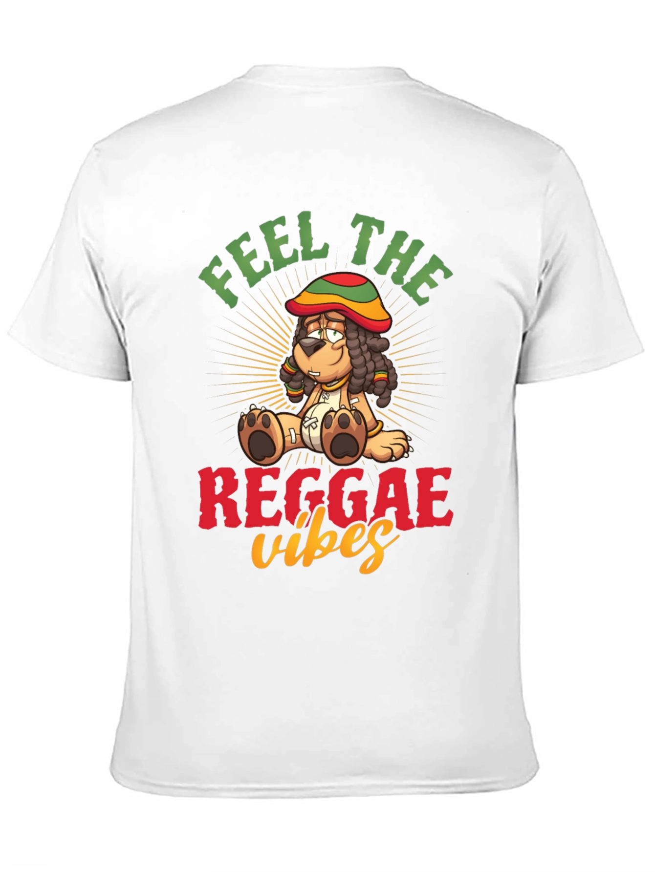 Feel the Reggae Vibes Black Graphic Tee