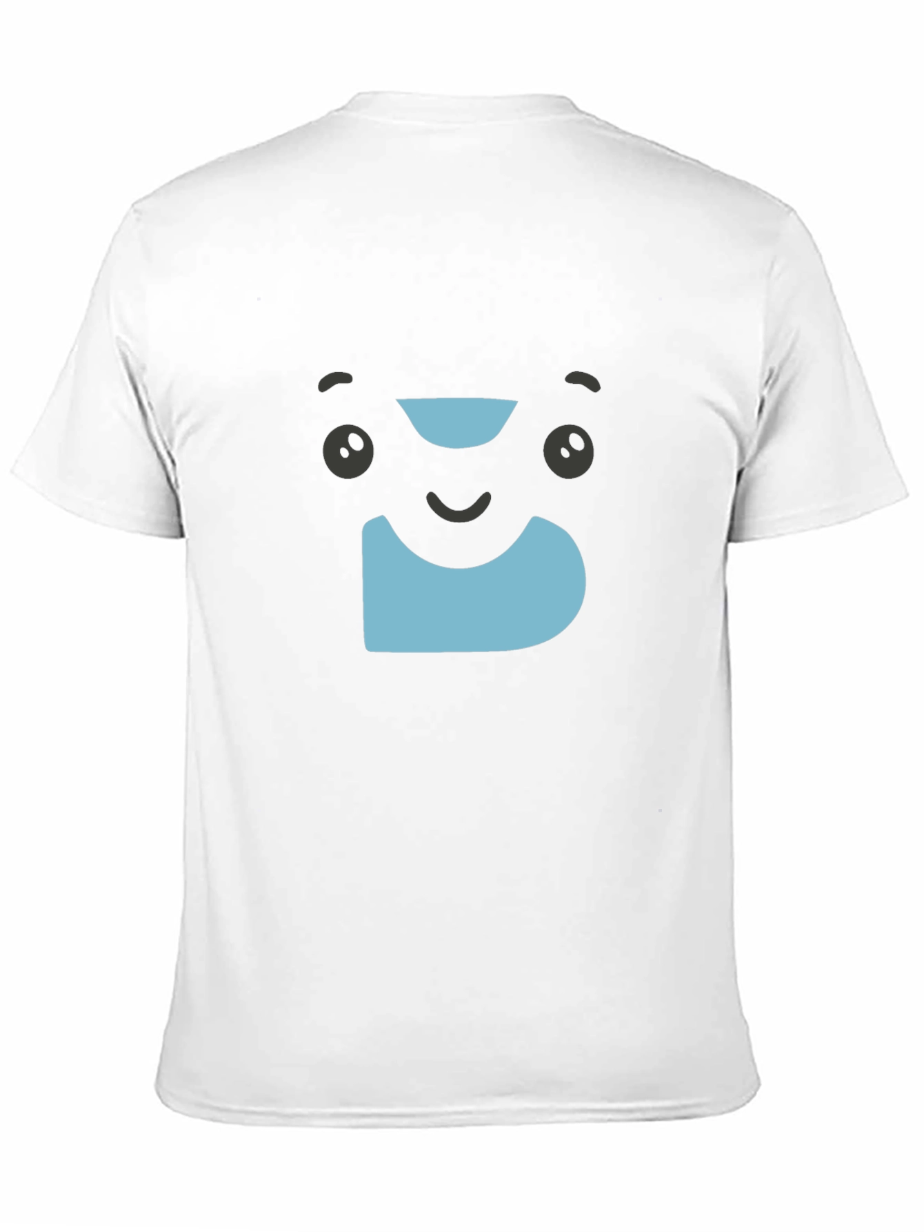 Cute Cartoon Face Graphic T-Shirt - Black