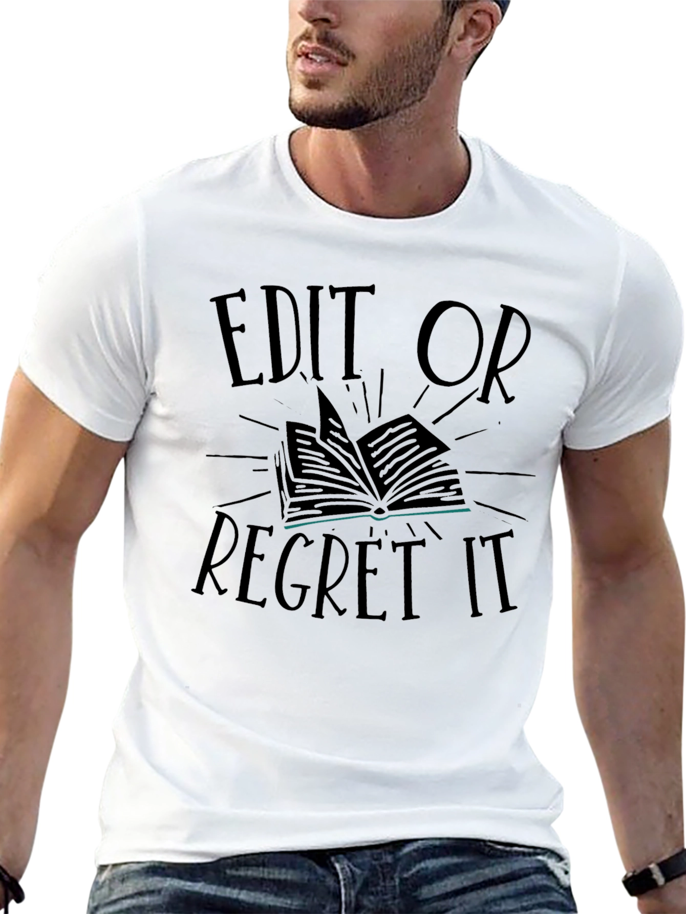 Edit or Regret It Black Graphic Tee