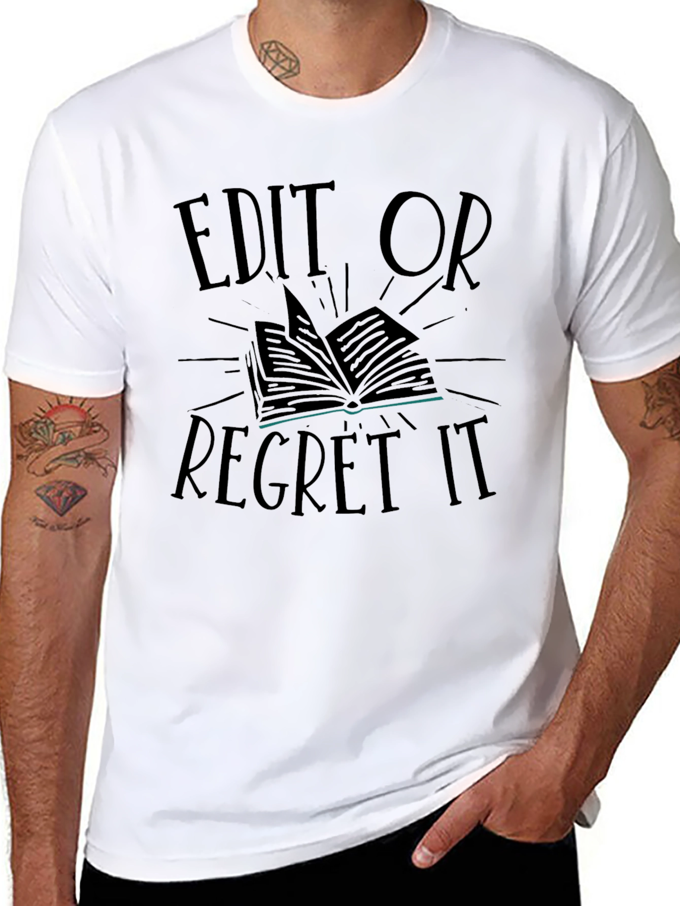 Edit or Regret It Black Graphic Tee