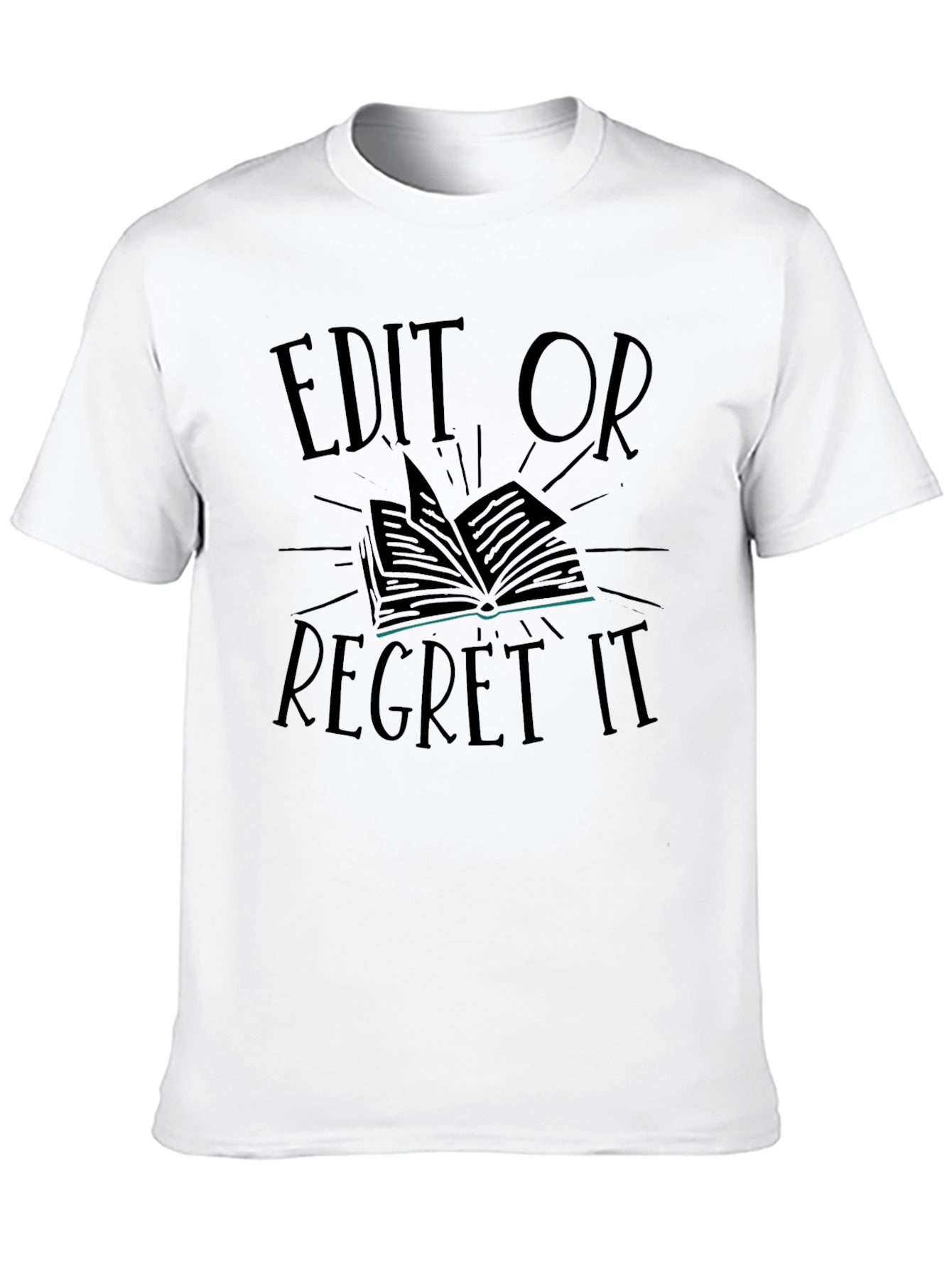 Edit or Regret It Black Graphic Tee