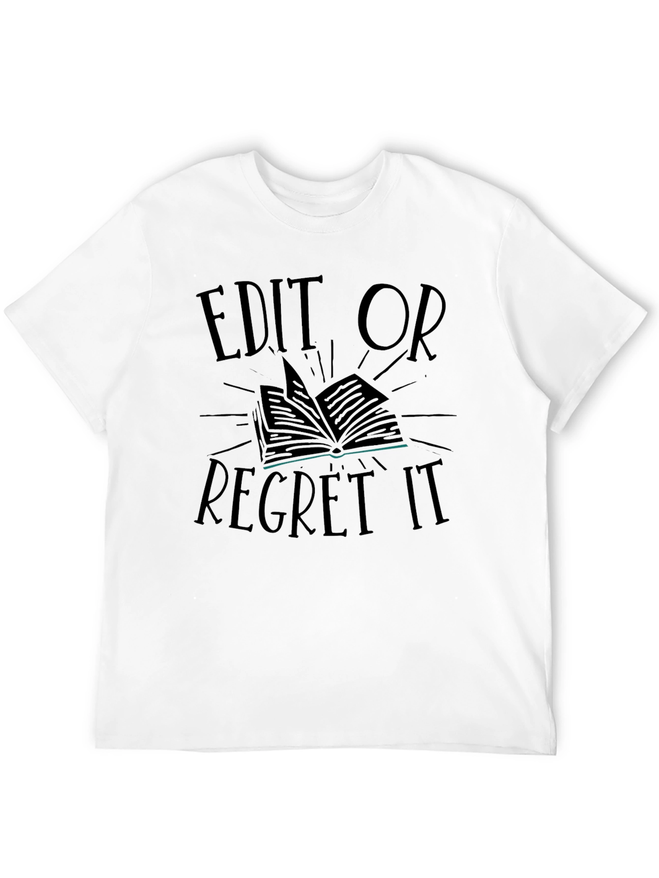 Edit or Regret It Black Graphic Tee