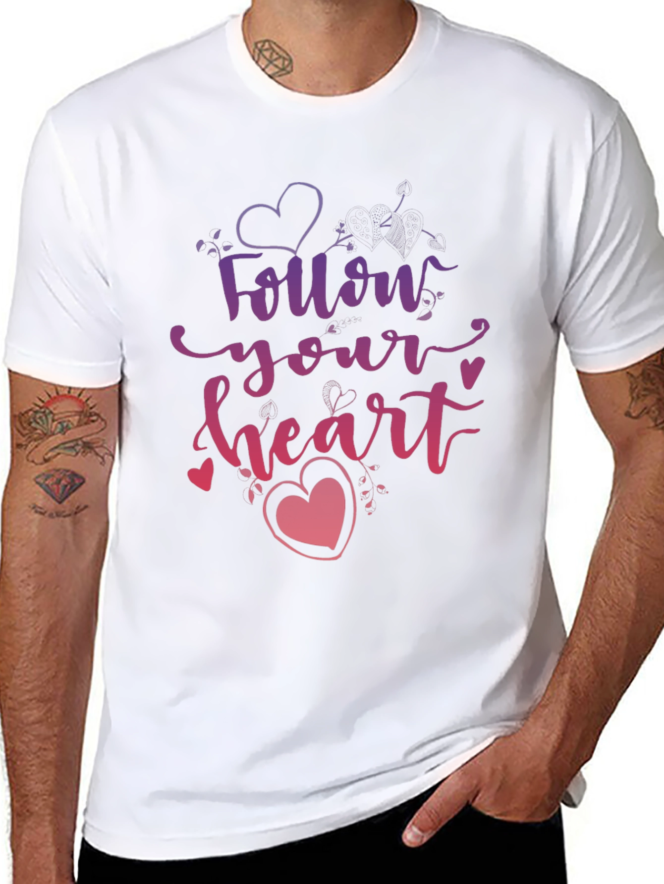 Follow Your Heart Graphic Tee - Stylish Design