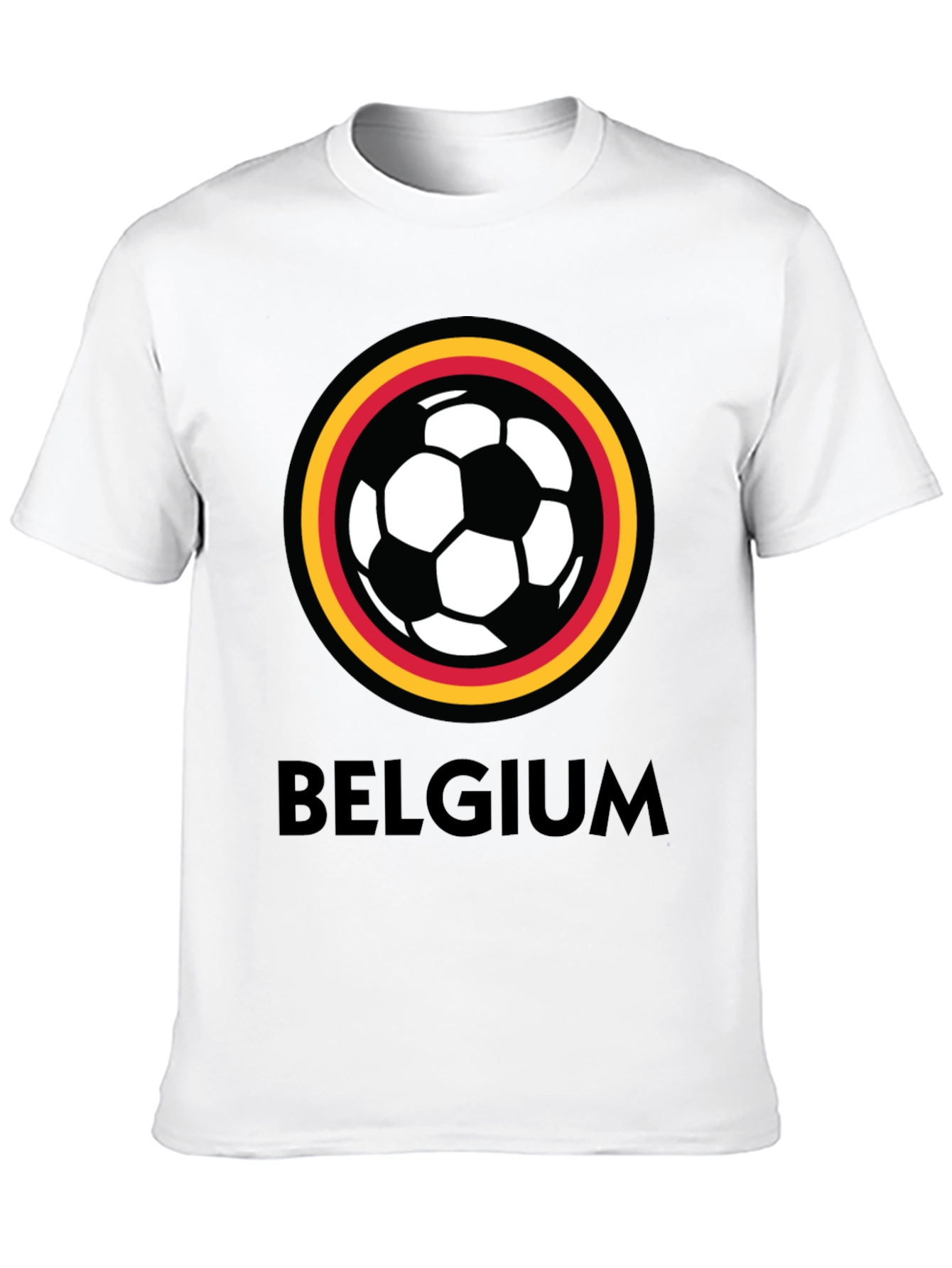 Belgium Soccer Fan T-Shirt - Black Graphic Tee
