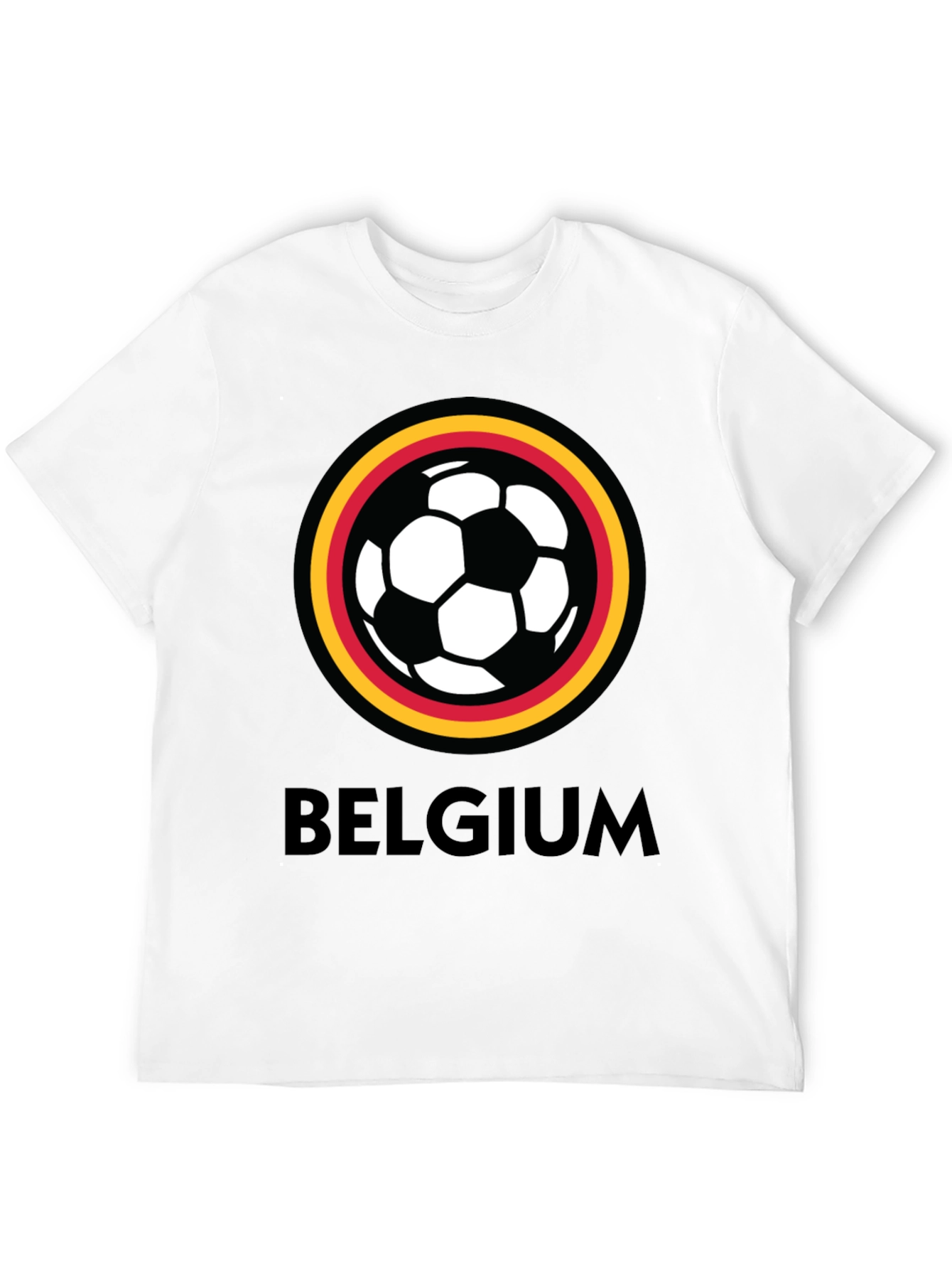 Belgium Soccer Fan T-Shirt - Black Graphic Tee