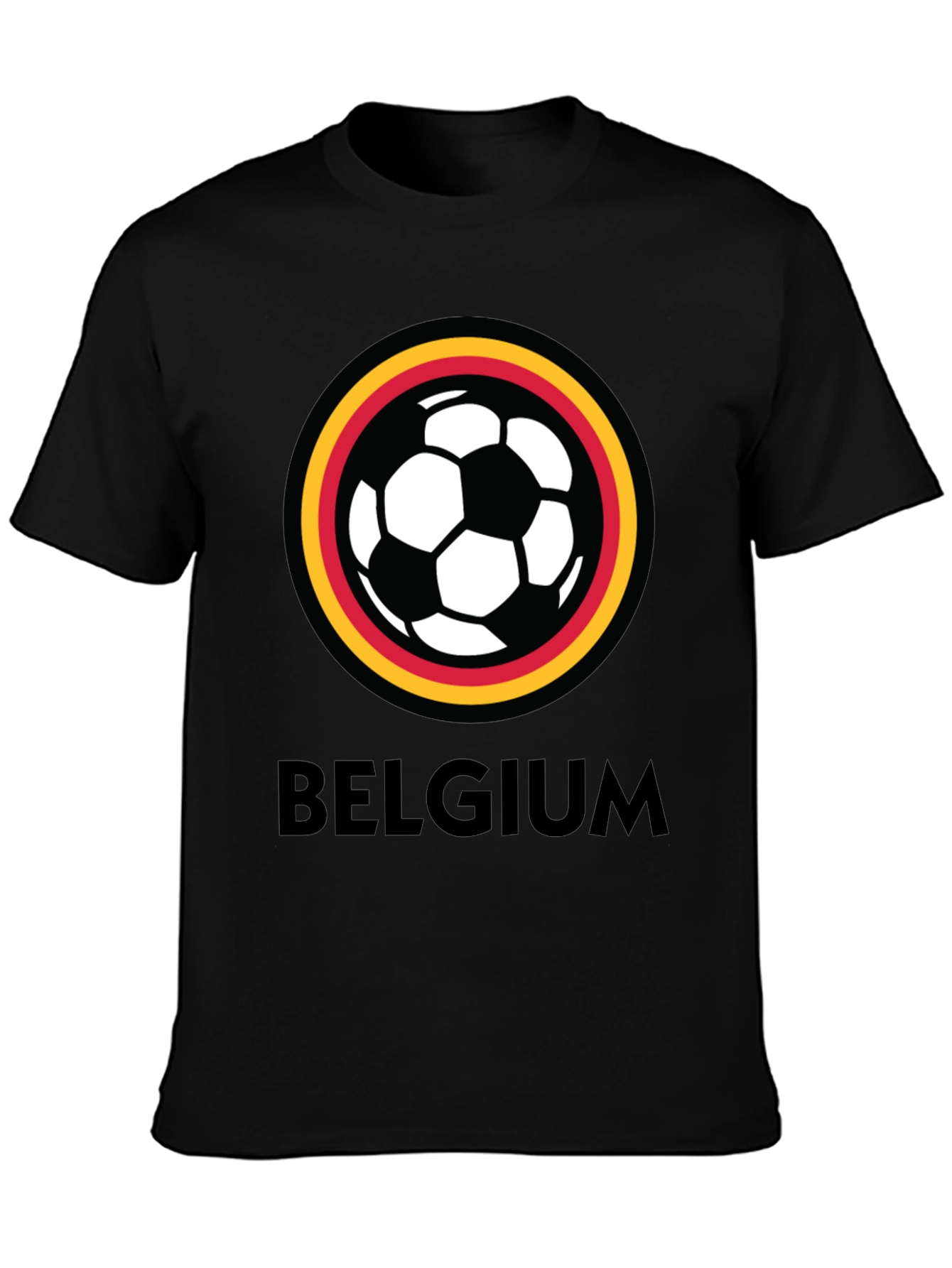 Belgium Soccer Fan T-Shirt - Black Graphic Tee