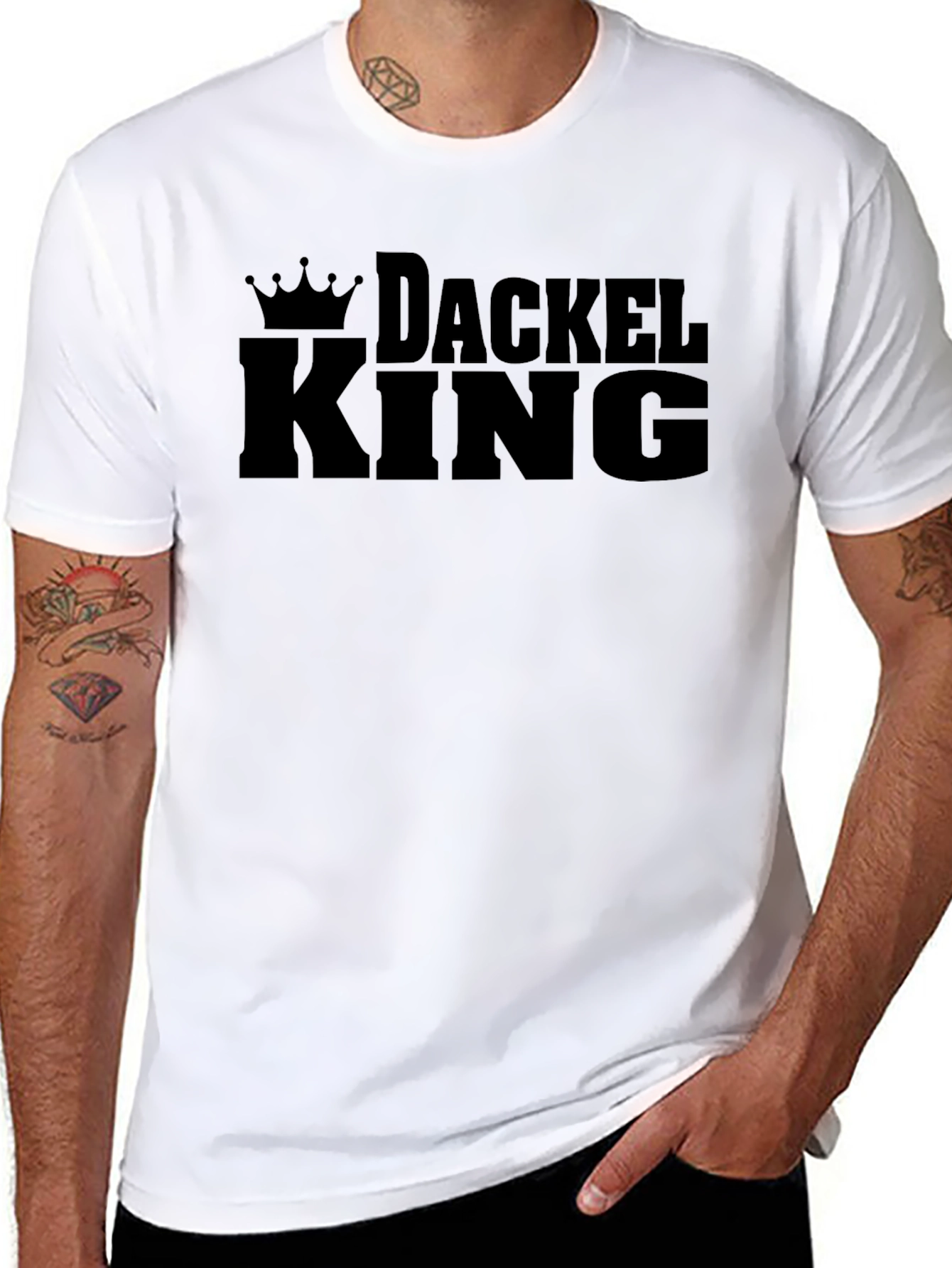 Dackel King Graphic Tee - Dachshund Lover T-Shirt