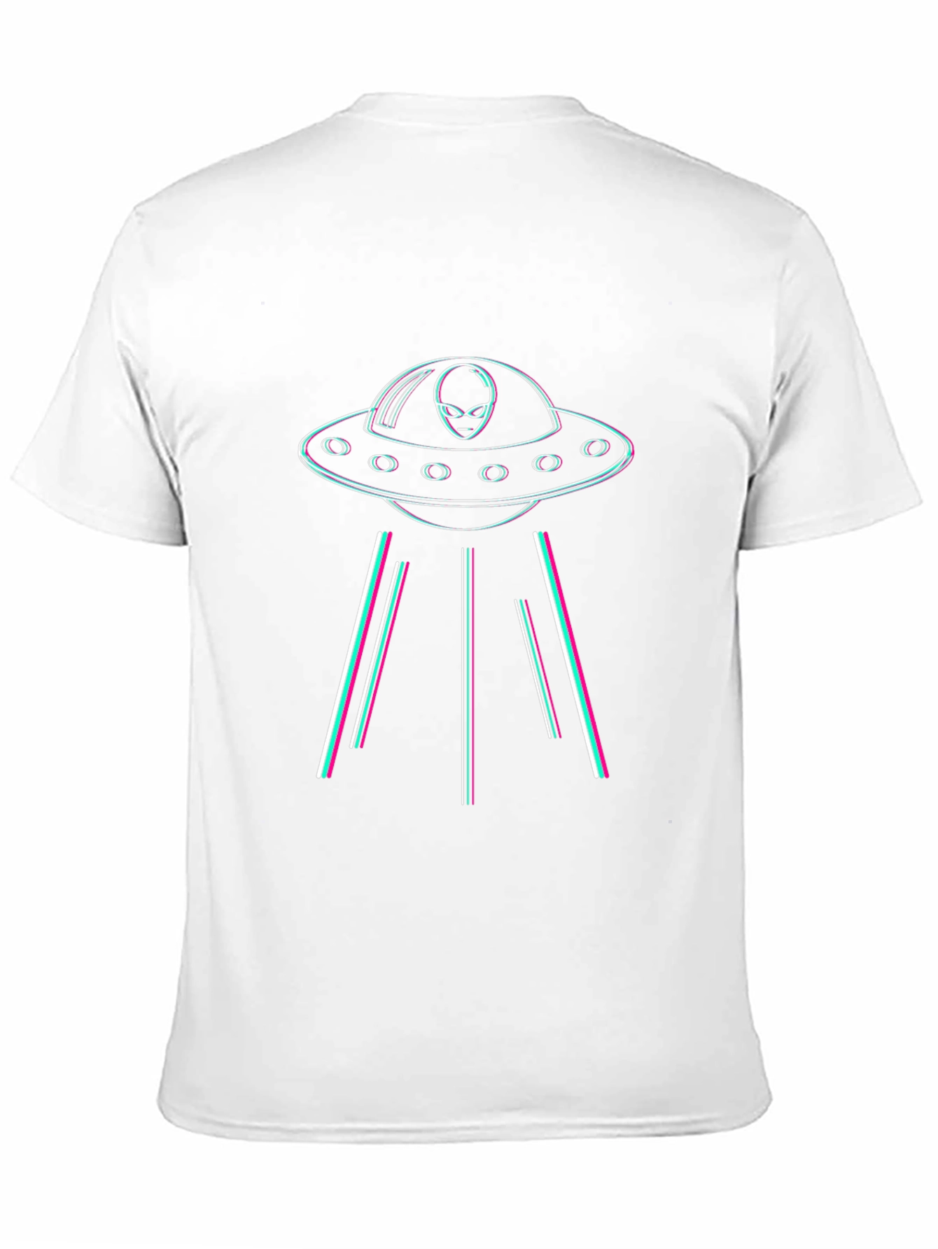 Retro Alien UFO Black T-Shirt