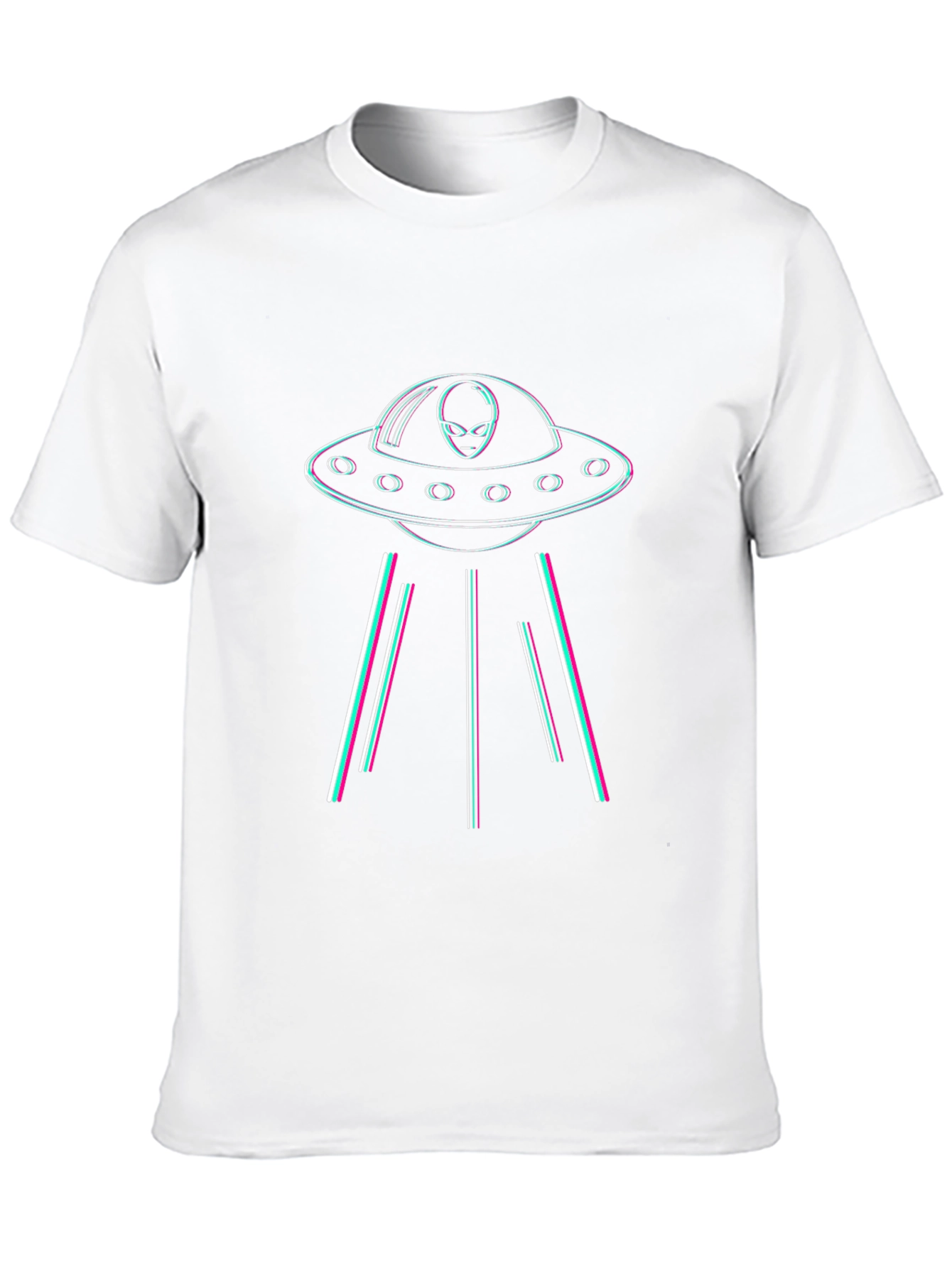 Retro Alien UFO Black T-Shirt