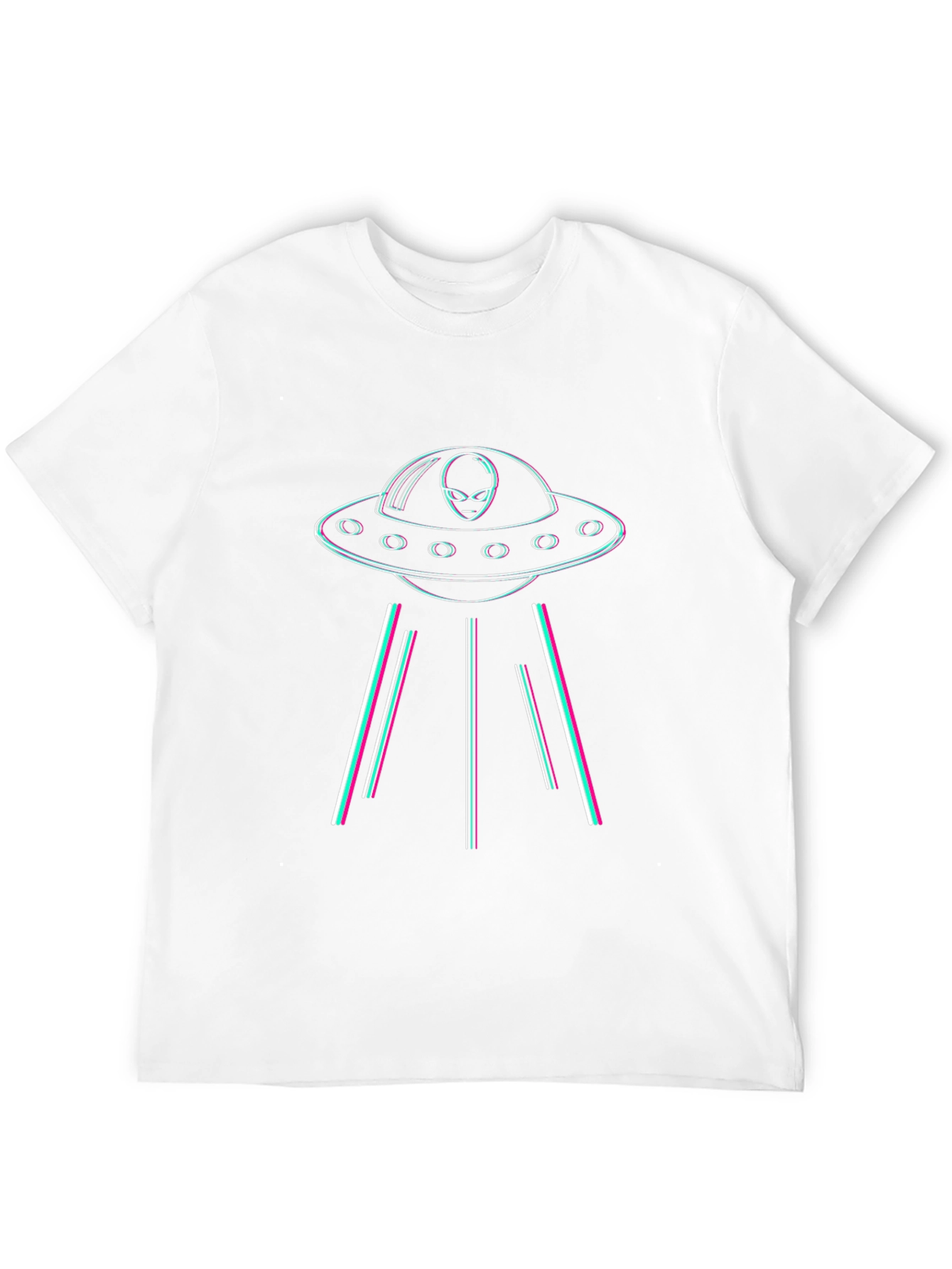 Retro Alien UFO Black T-Shirt