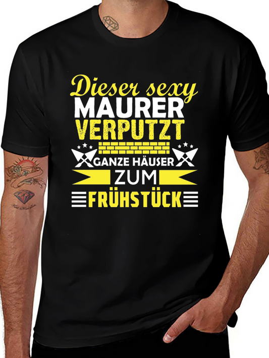 Sexy Bricklayer T-Shirt - Funny Maurer Beruf Shirt