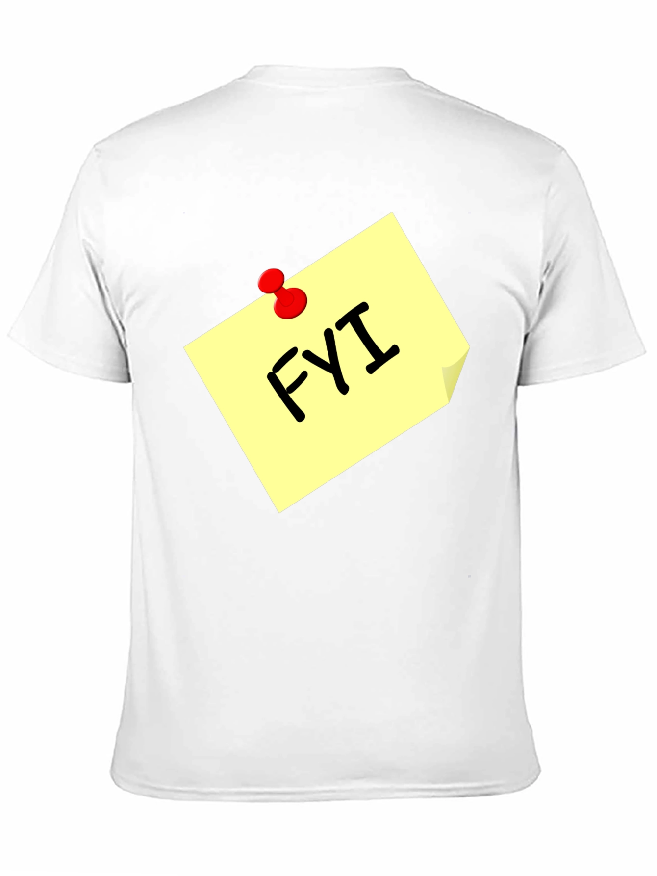 FYI Note Black T-Shirt - Information Reminder Tee