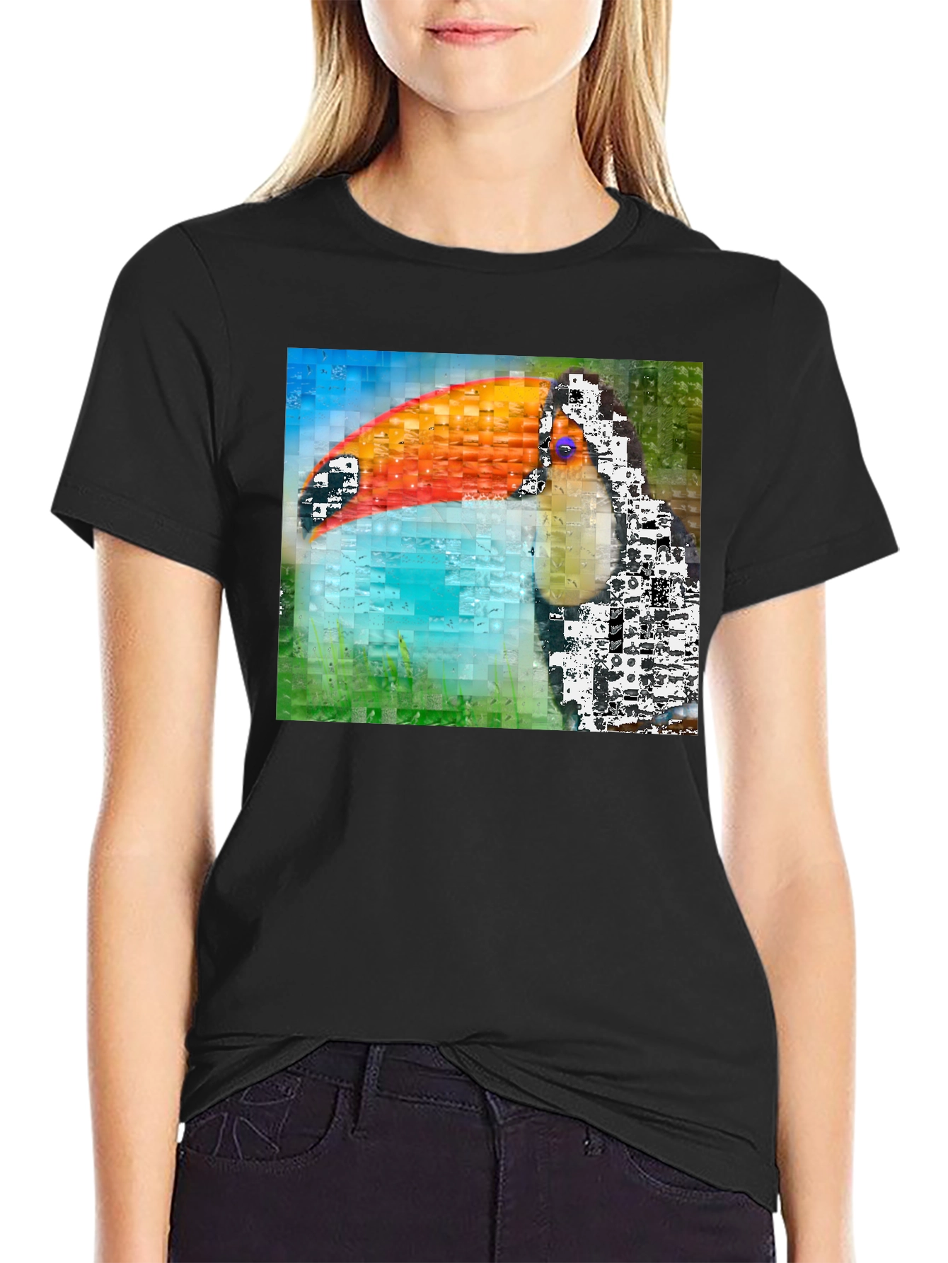 Toucan Mosaic Graphic T-Shirt