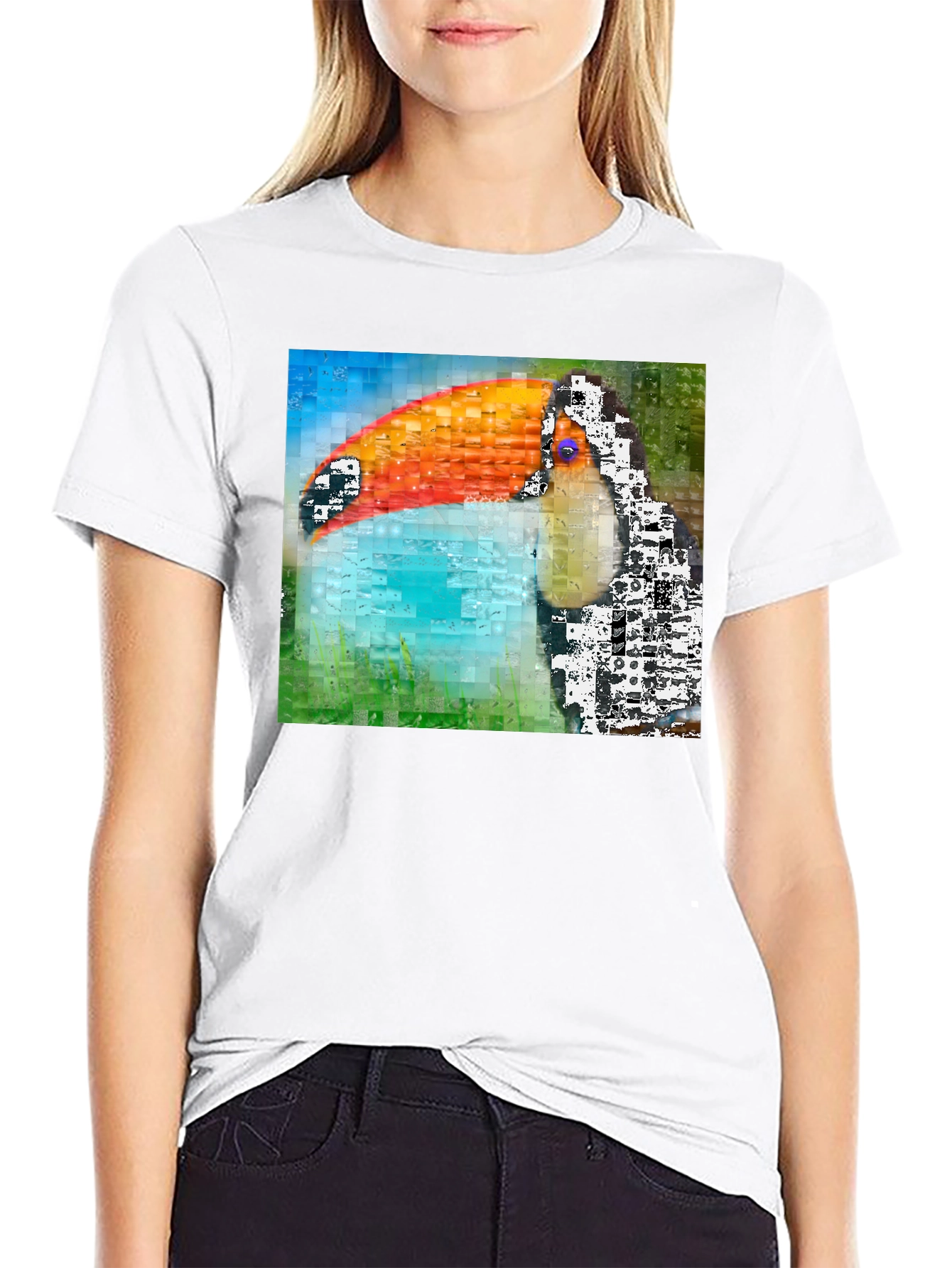 Toucan Mosaic Graphic T-Shirt
