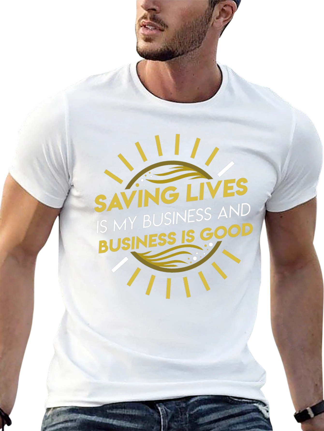 Saving Lives T-Shirt - Business is Good
