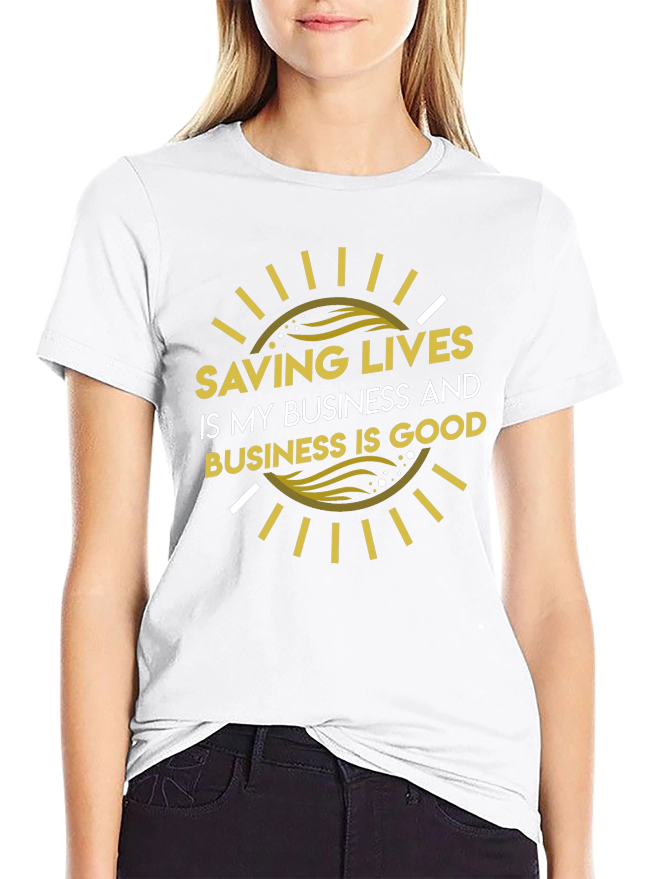 Saving Lives T-Shirt - Business is Good