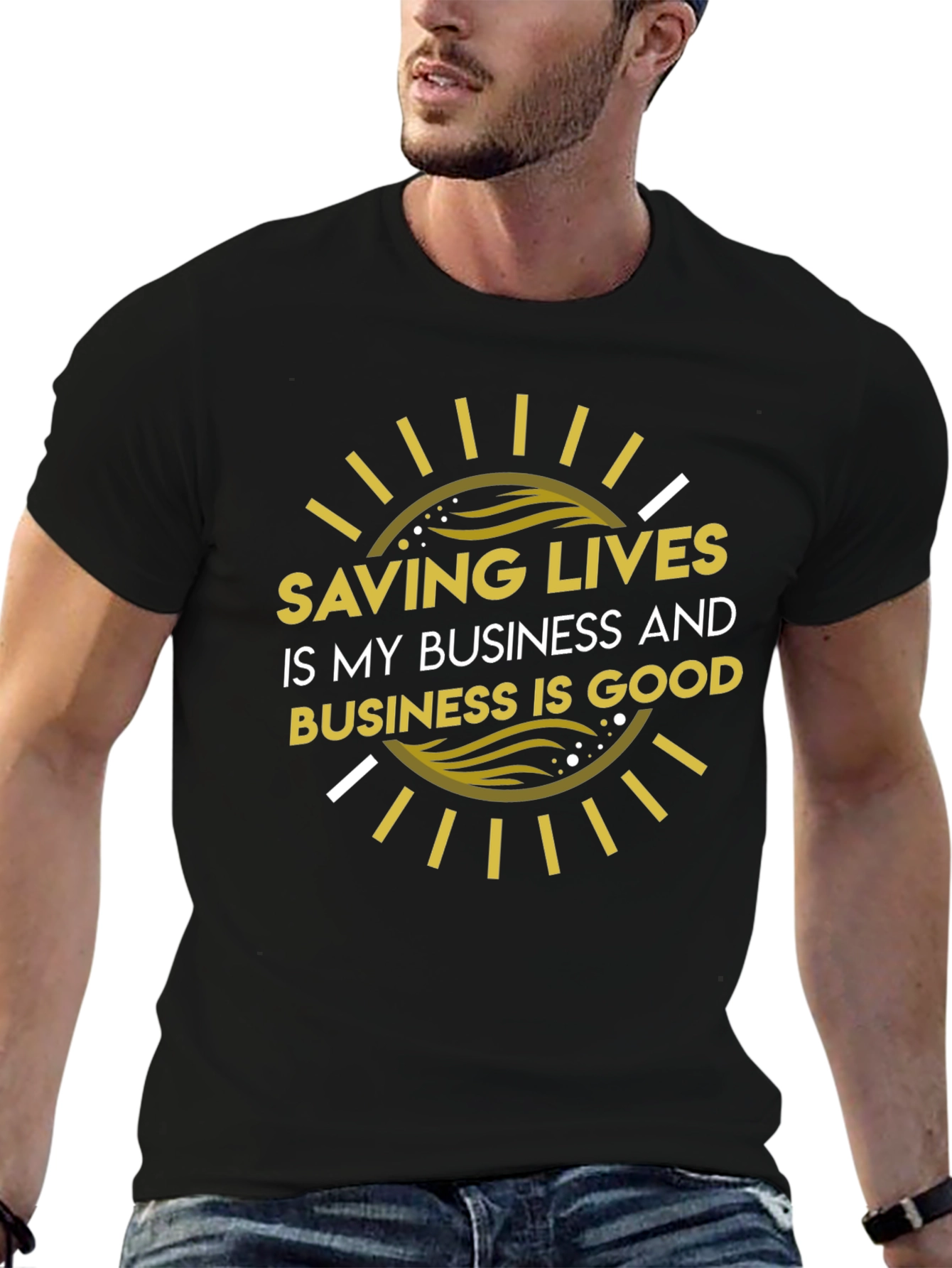 Saving Lives T-Shirt - Business is Good