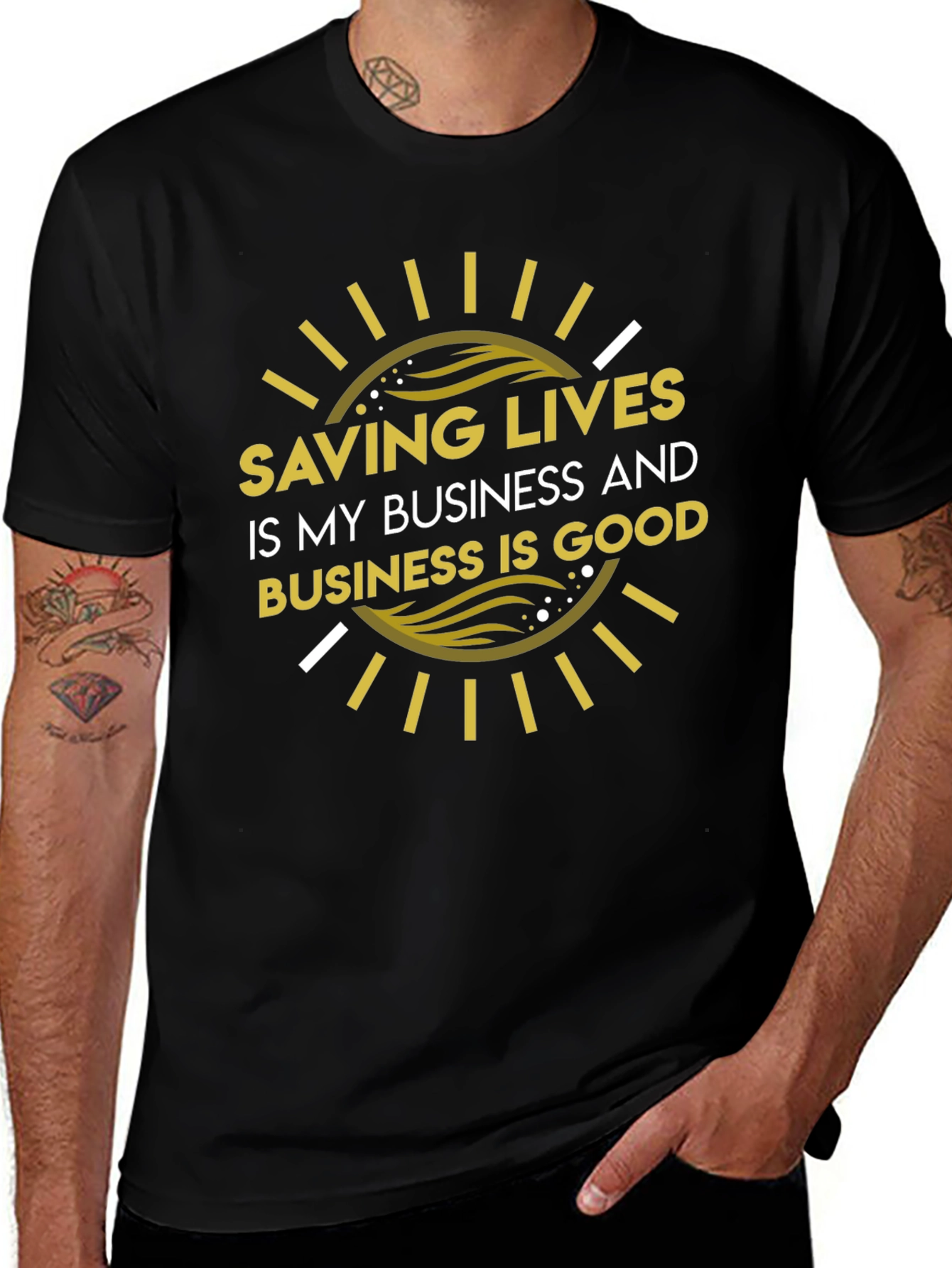 Saving Lives T-Shirt - Business is Good