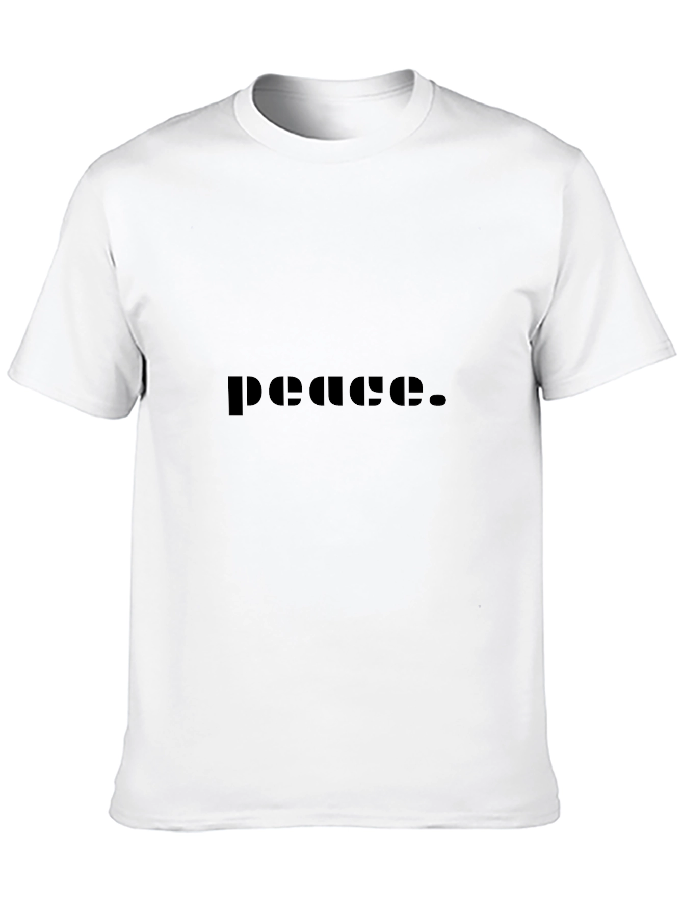 Peace Graphic Tee - Black Cotton Casual Shirt