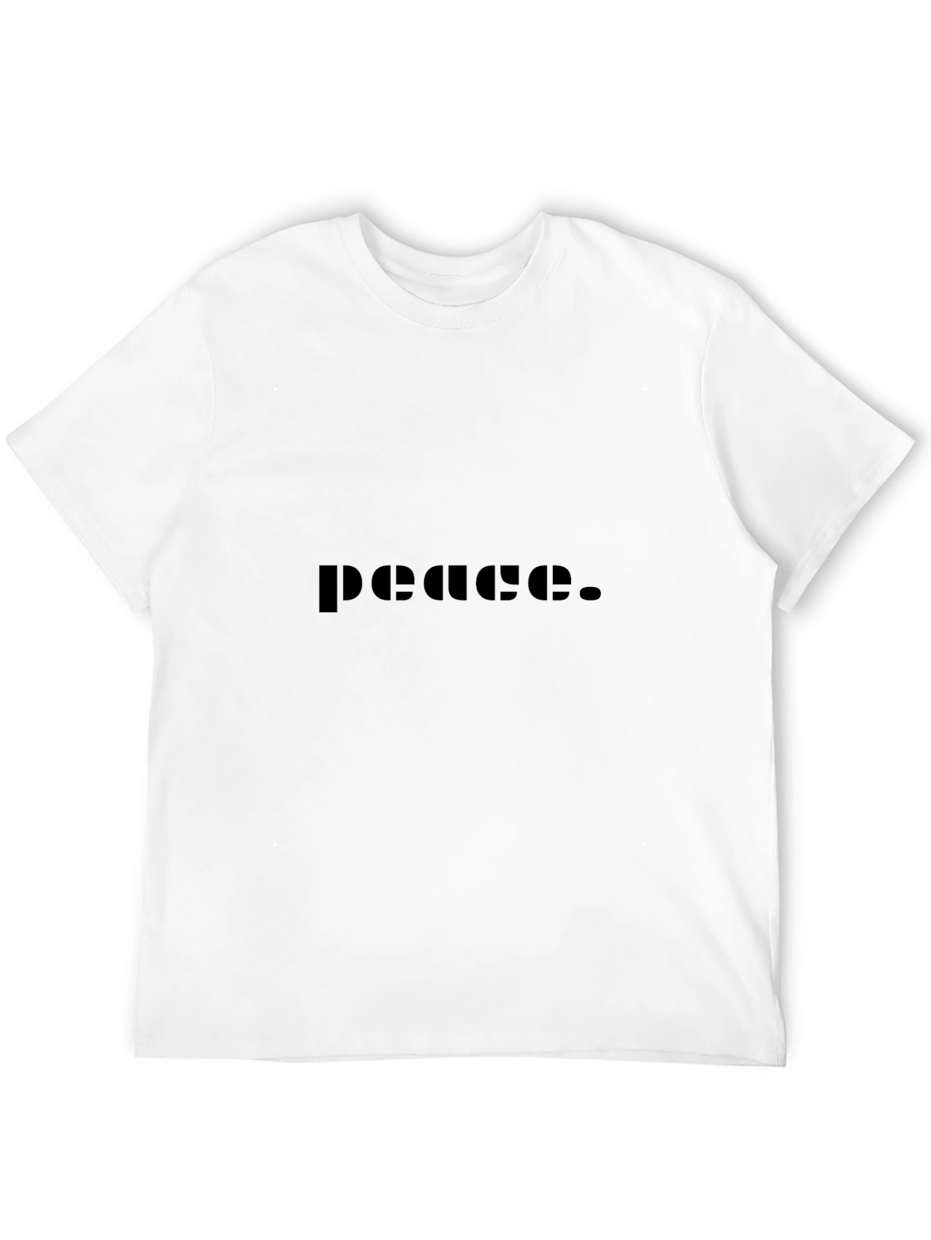 Peace Graphic Tee - Black Cotton Casual Shirt