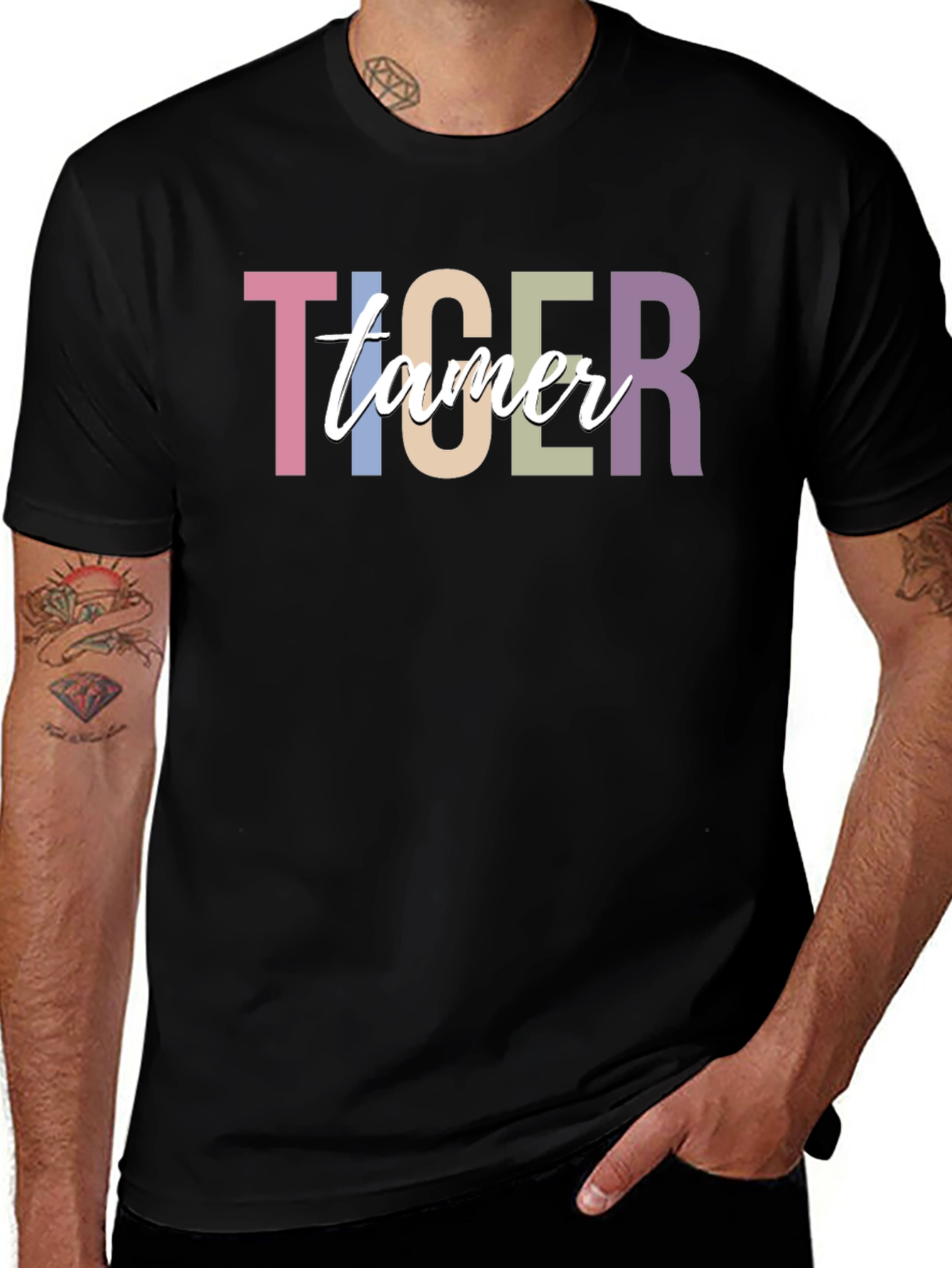 Tiger Tamer Graphic Black T-Shirt