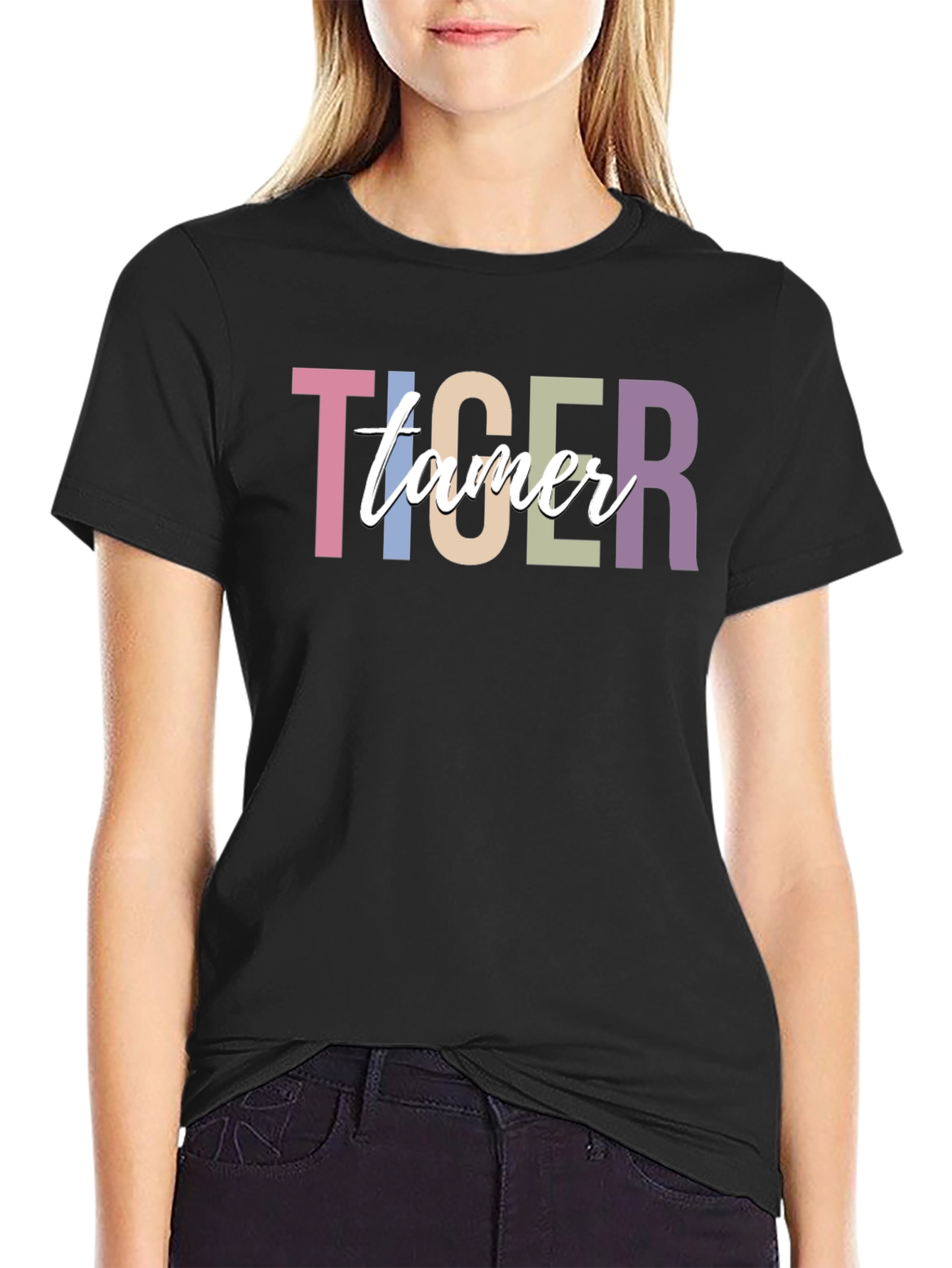 Tiger Tamer Graphic Black T-Shirt