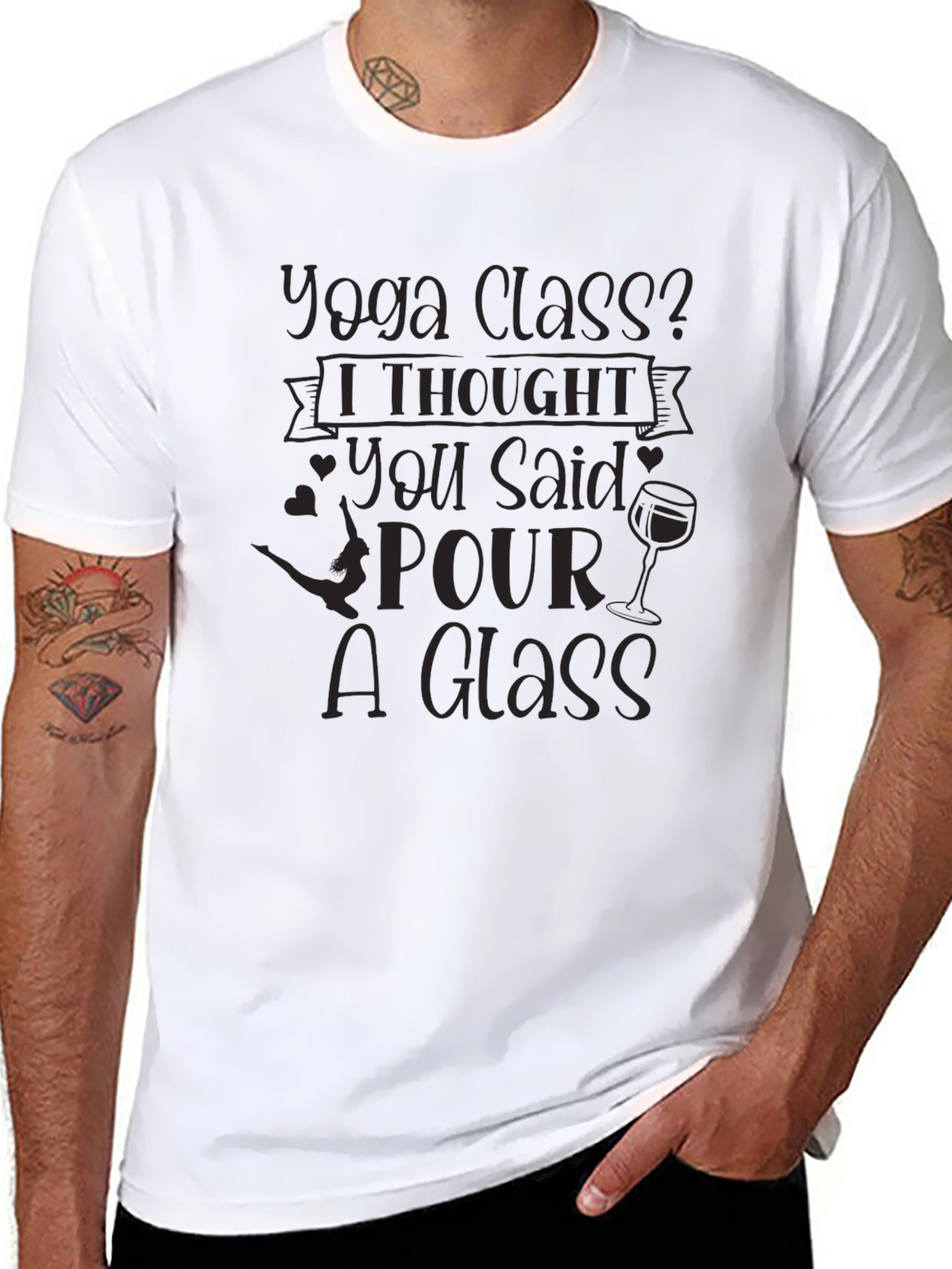 Yoga Class? Funny Wine Lovers T-Shirt