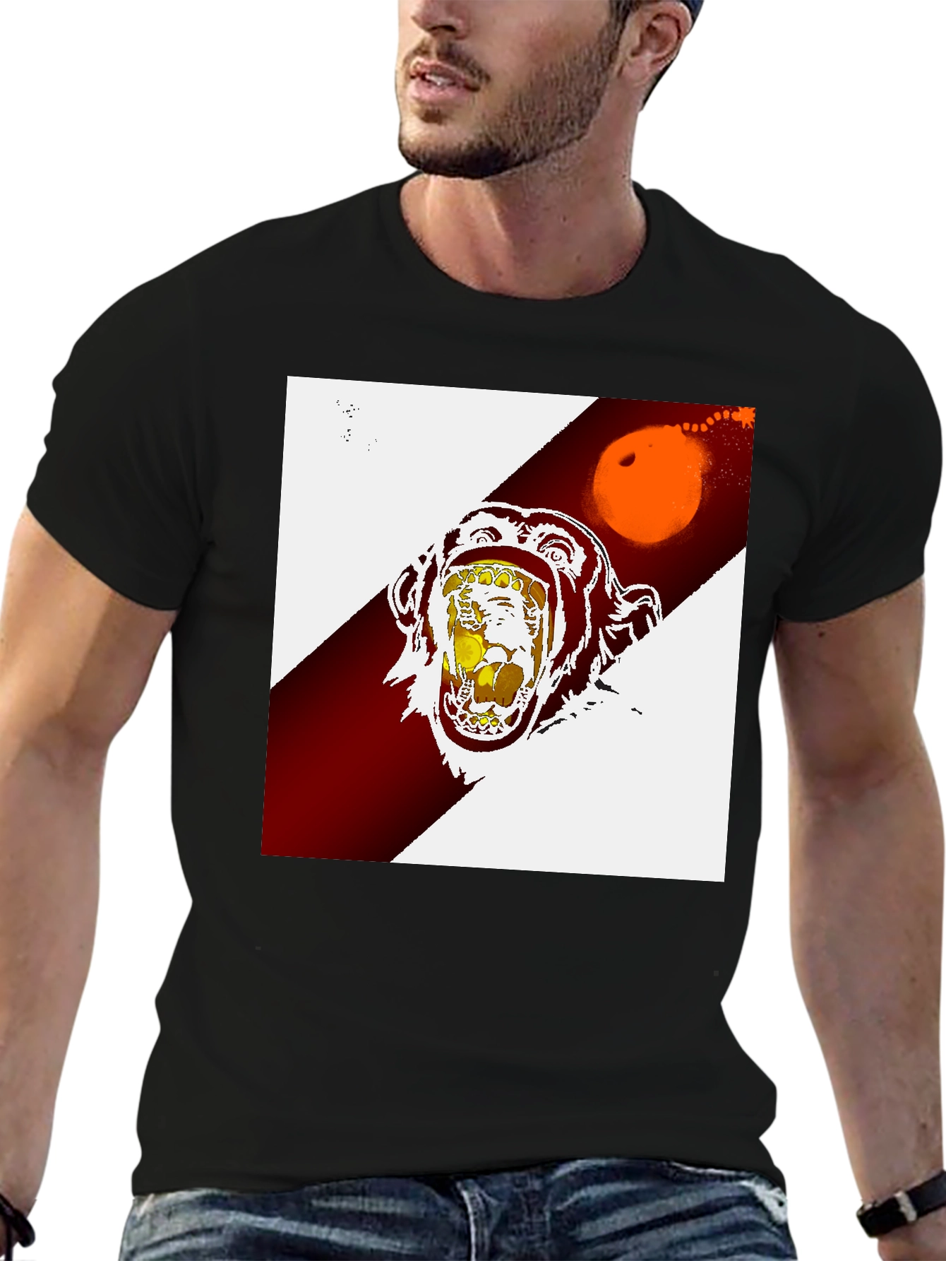 Graphic Tee - Screaming Monkey Face
