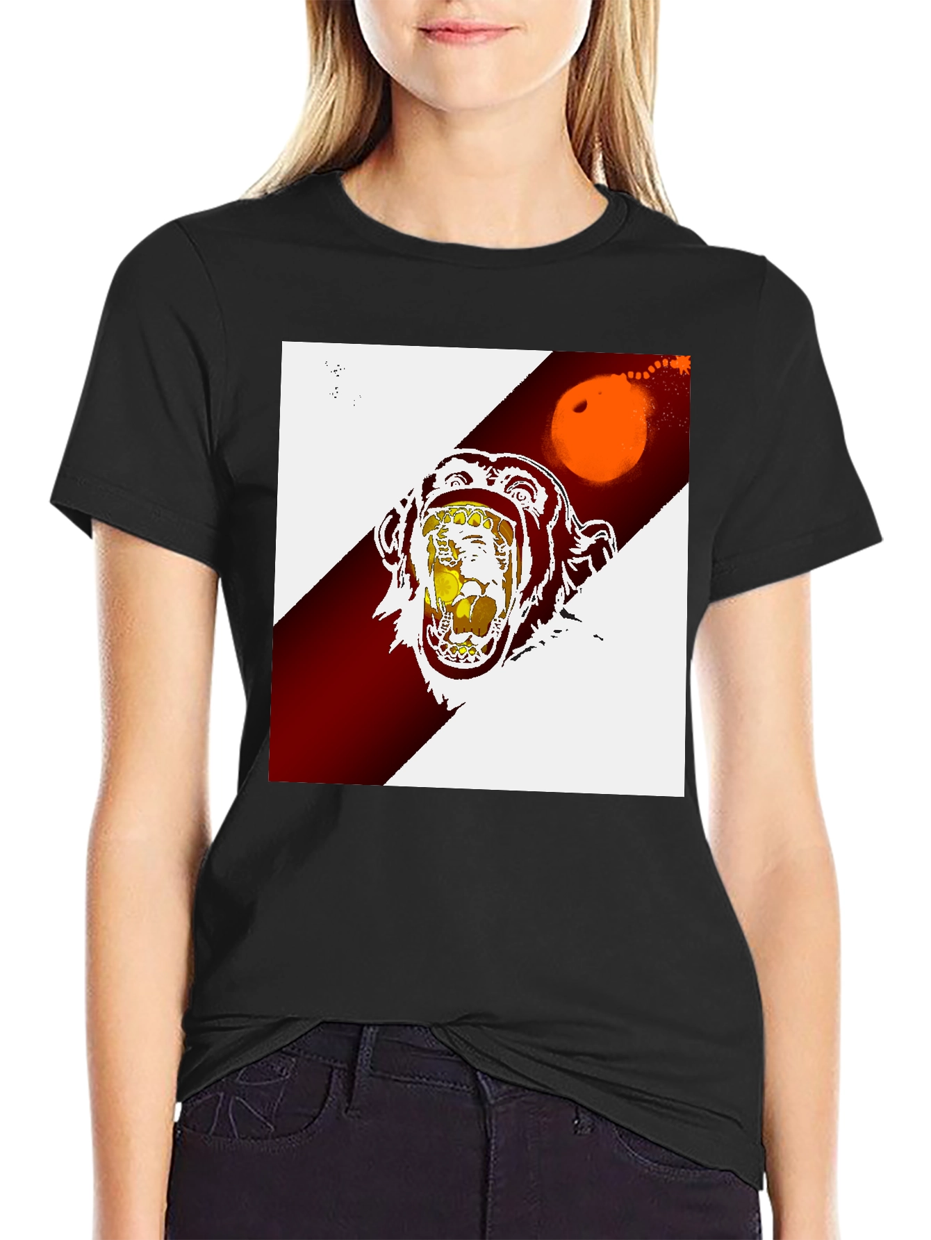 Graphic Tee - Screaming Monkey Face
