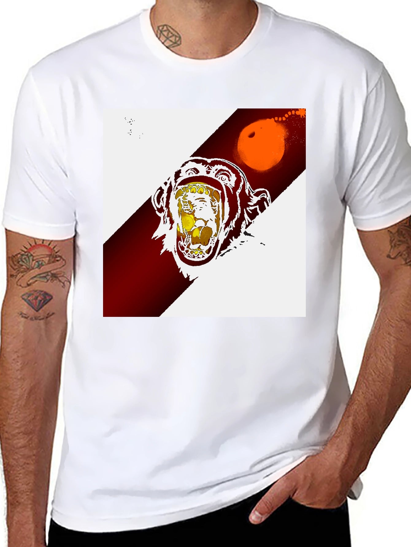 Graphic Tee - Screaming Monkey Face