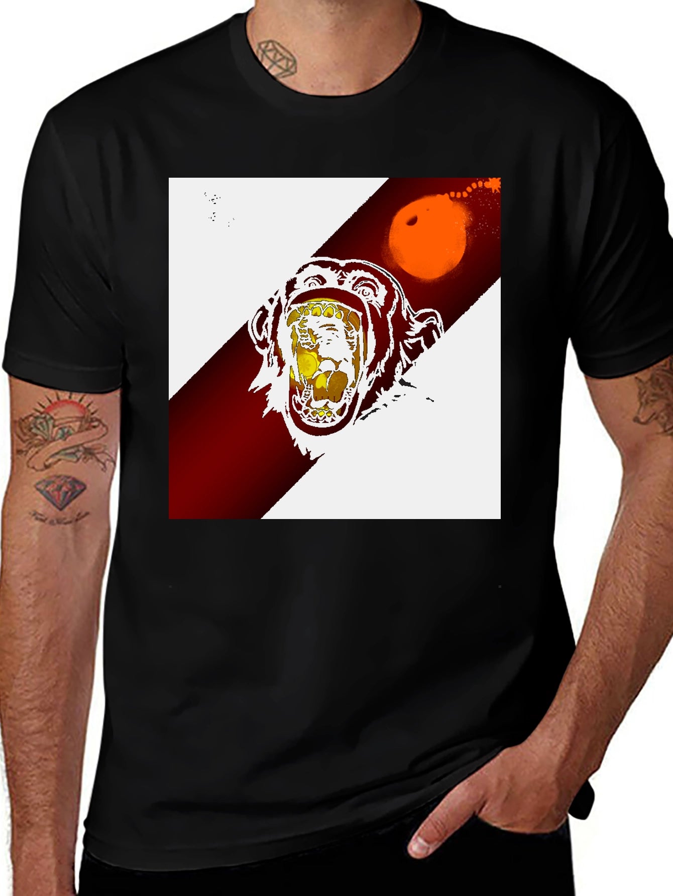 Graphic Tee - Screaming Monkey Face
