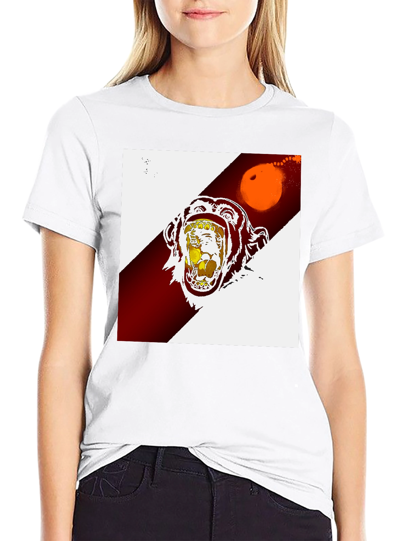 Graphic Tee - Screaming Monkey Face