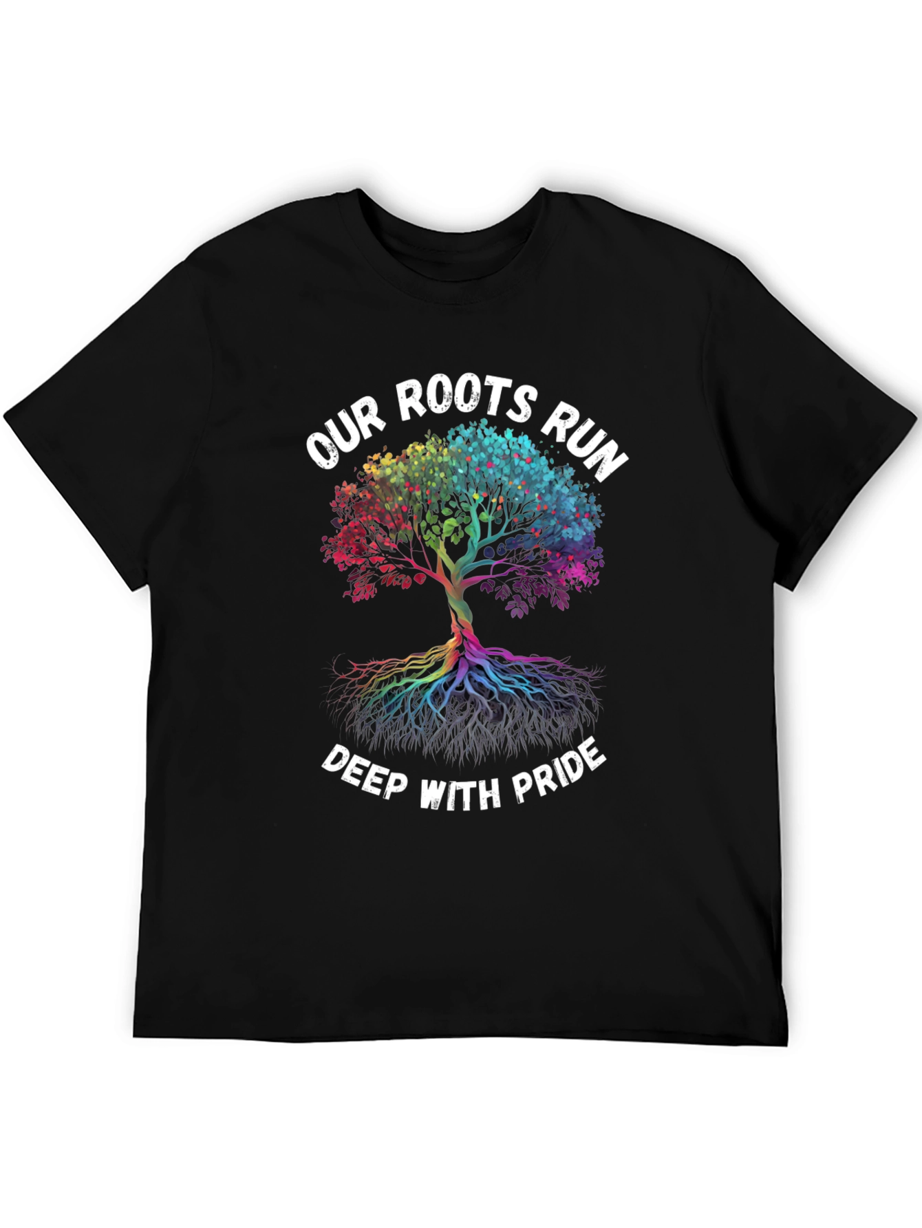 Pride Roots T-Shirt: Rainbow Tree of Life Graphic Tee