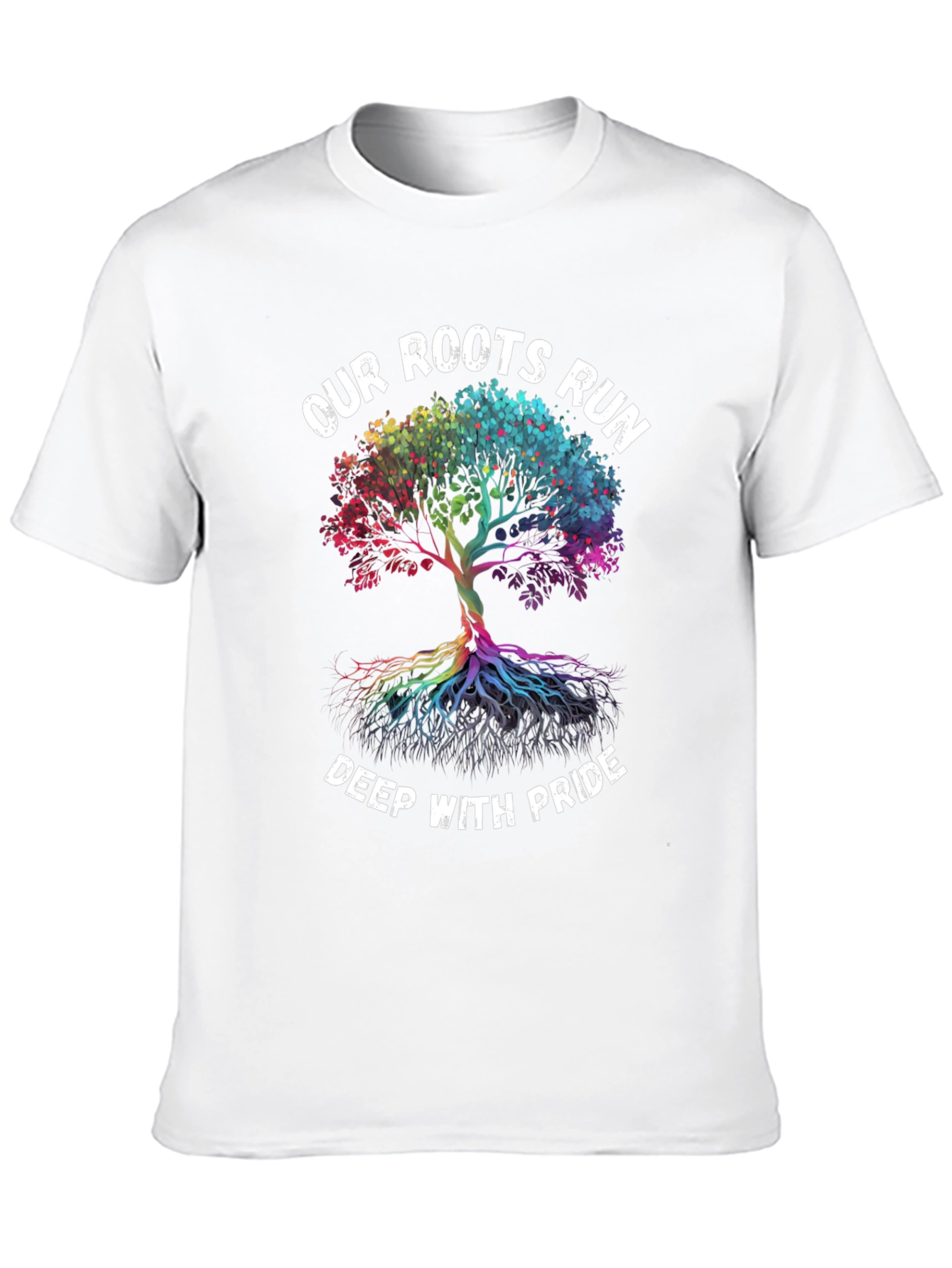 Pride Roots T-Shirt: Rainbow Tree of Life Graphic Tee