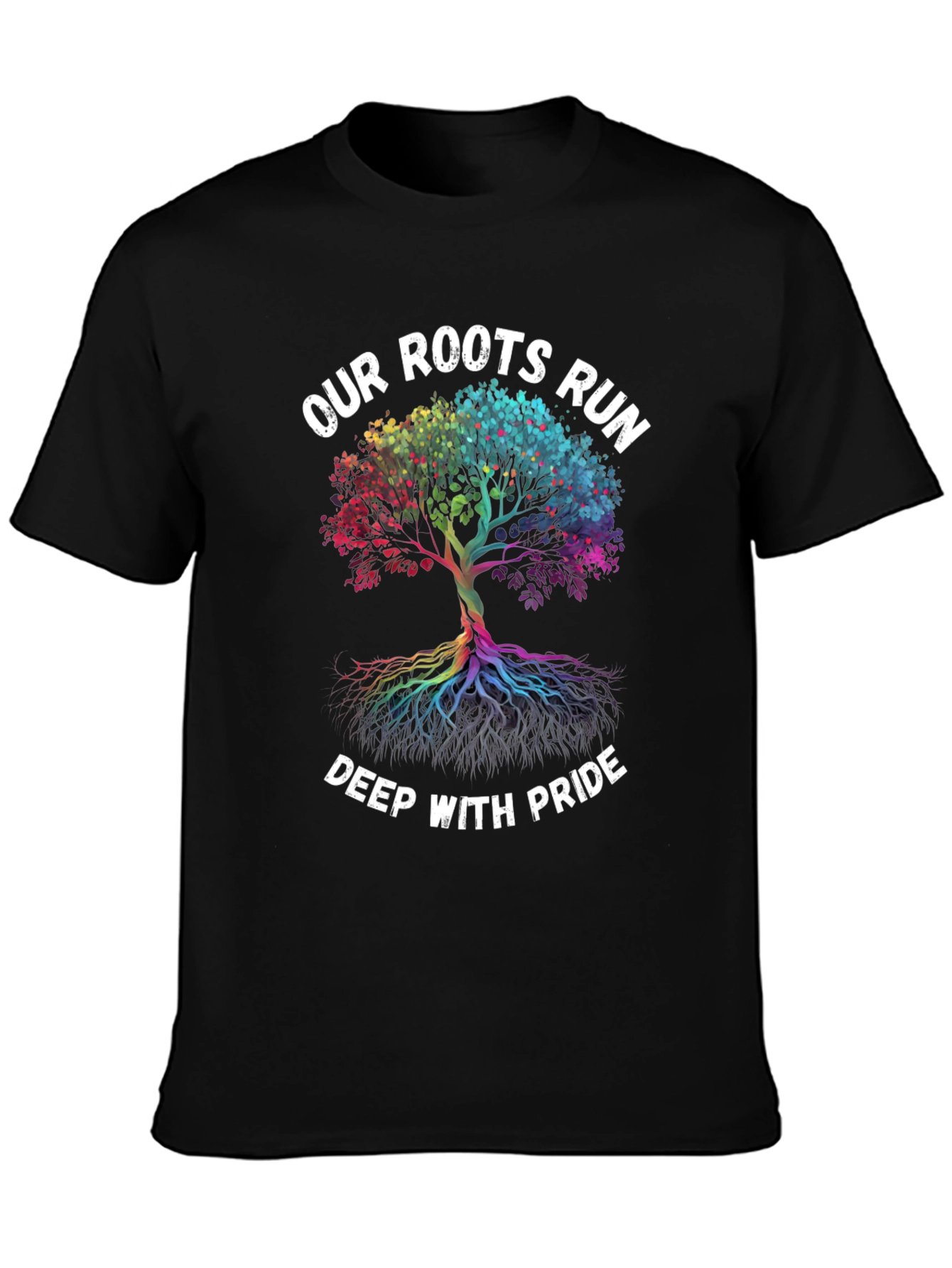 Pride Roots T-Shirt: Rainbow Tree of Life Graphic Tee