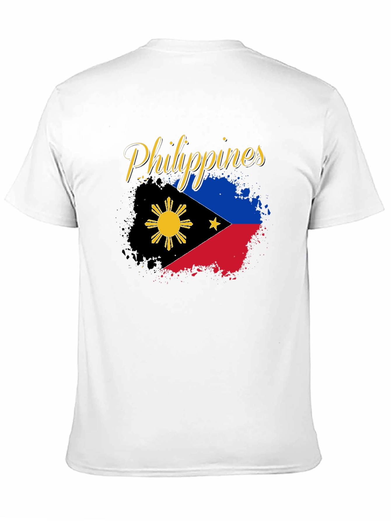 Philippines Flag Graphic Black T-Shirt