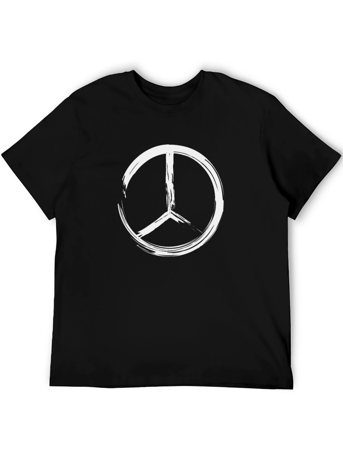 Peace Sign Graphic Tee - Brushstroke Design
