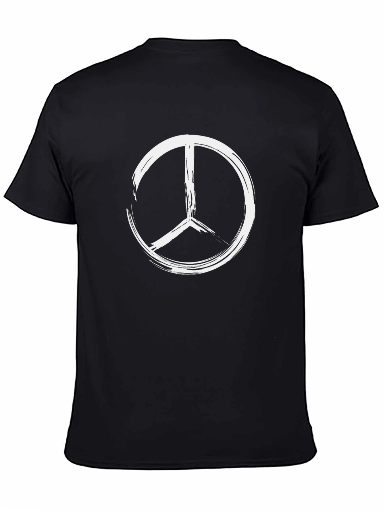 Peace Sign Graphic Tee - Brushstroke Design
