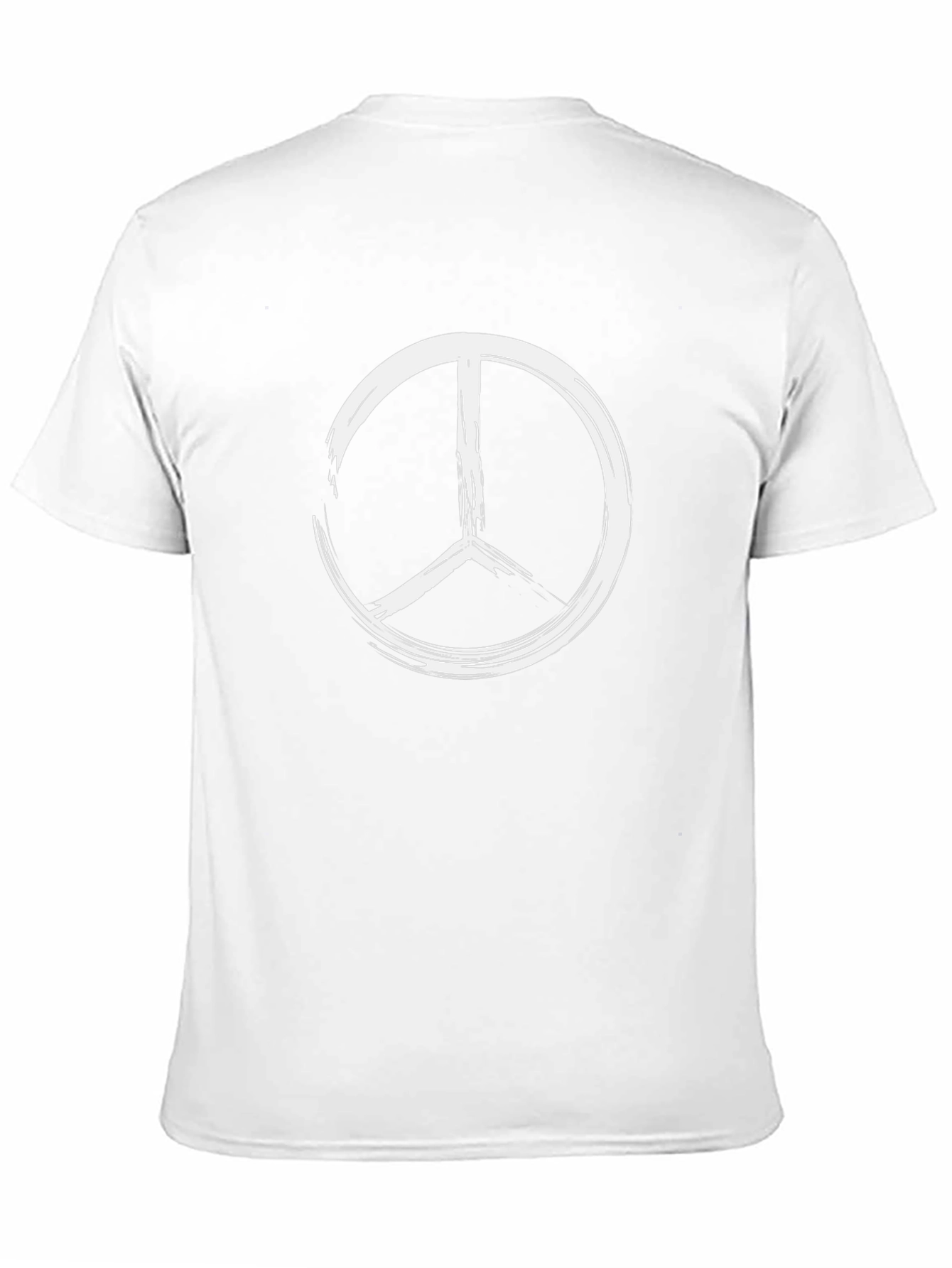 Peace Sign Graphic Tee - Brushstroke Design