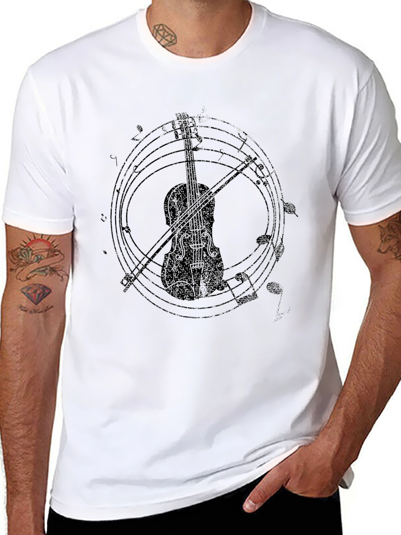 Guitar Music T-Shirt - Black