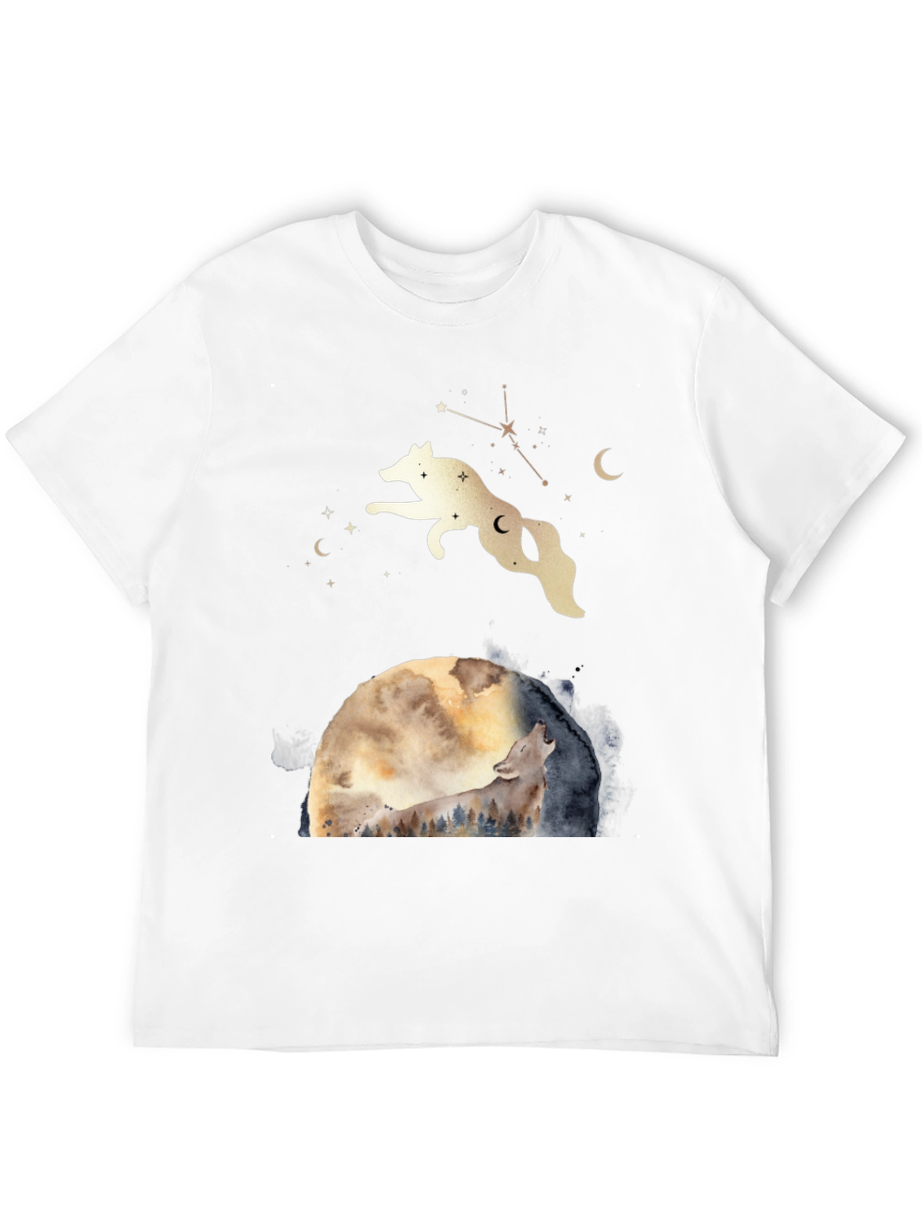 Wolf Moon Graphic Tee - Celestial T-Shirt