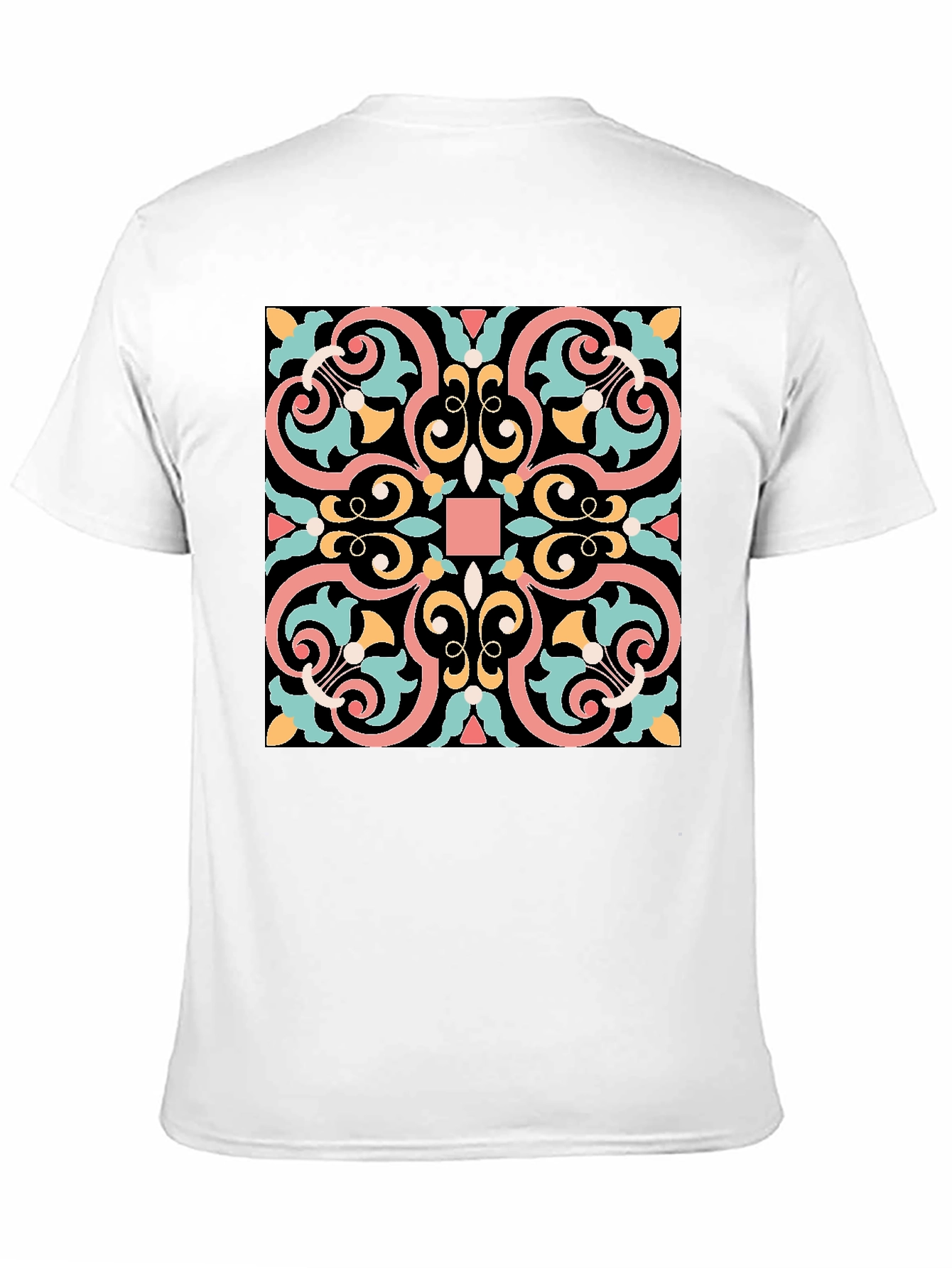 Geometric Pattern Black T-Shirt