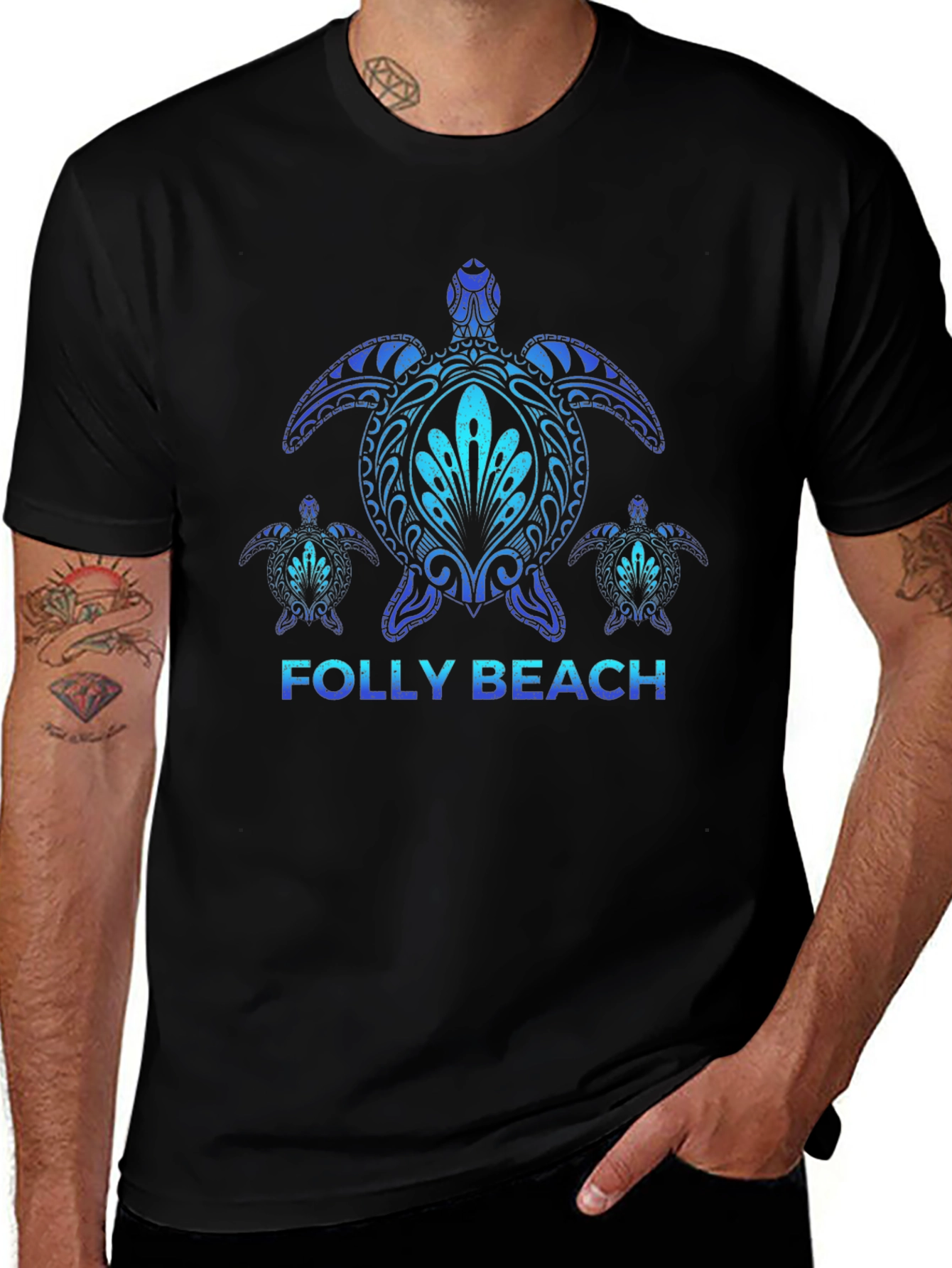 Folly Beach Turtle Graphic Tee