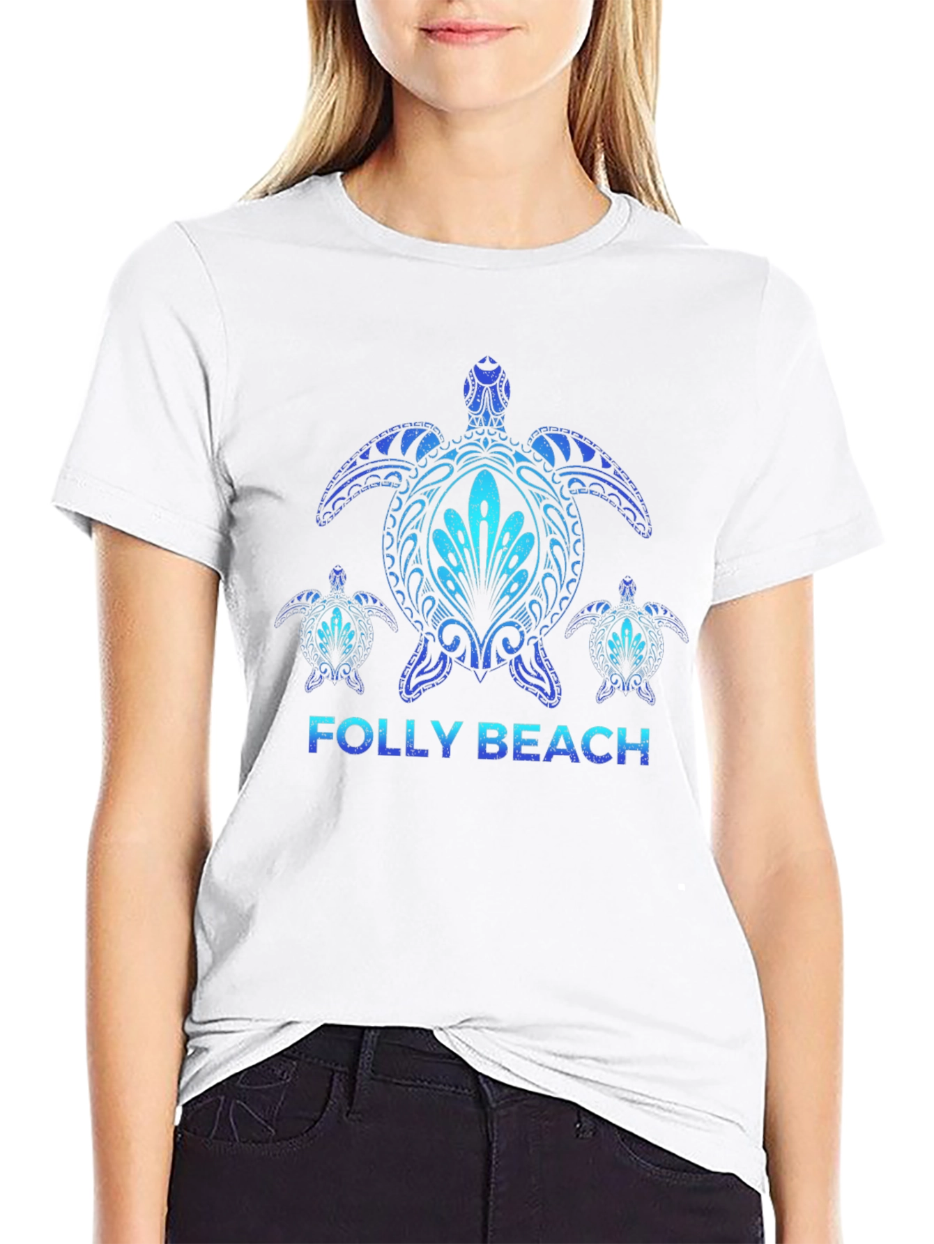 Folly Beach Turtle Graphic Tee