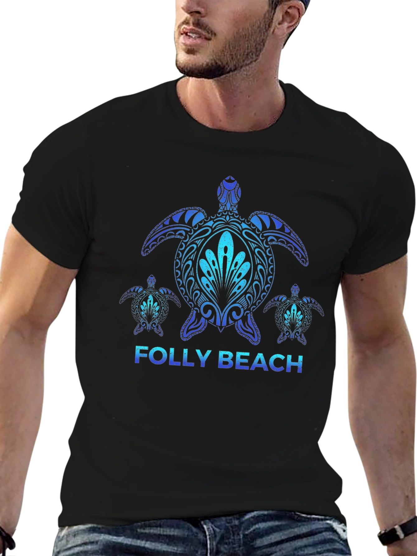 Folly Beach Turtle Graphic Tee