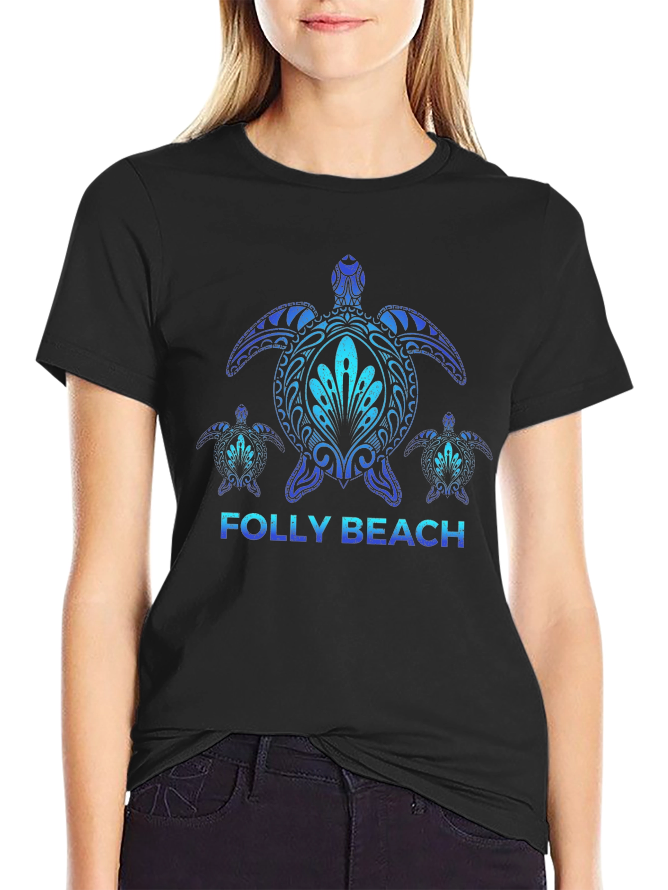 Folly Beach Turtle Graphic Tee