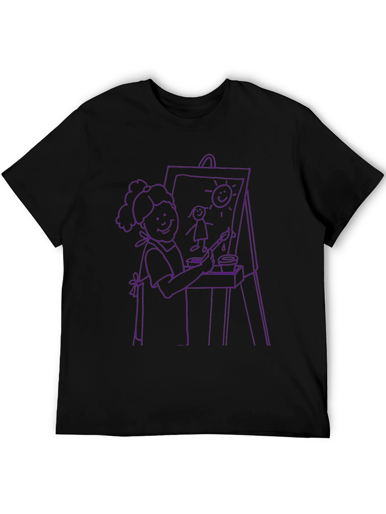 Artist Graphic Tee - Creative Illustration Shirt