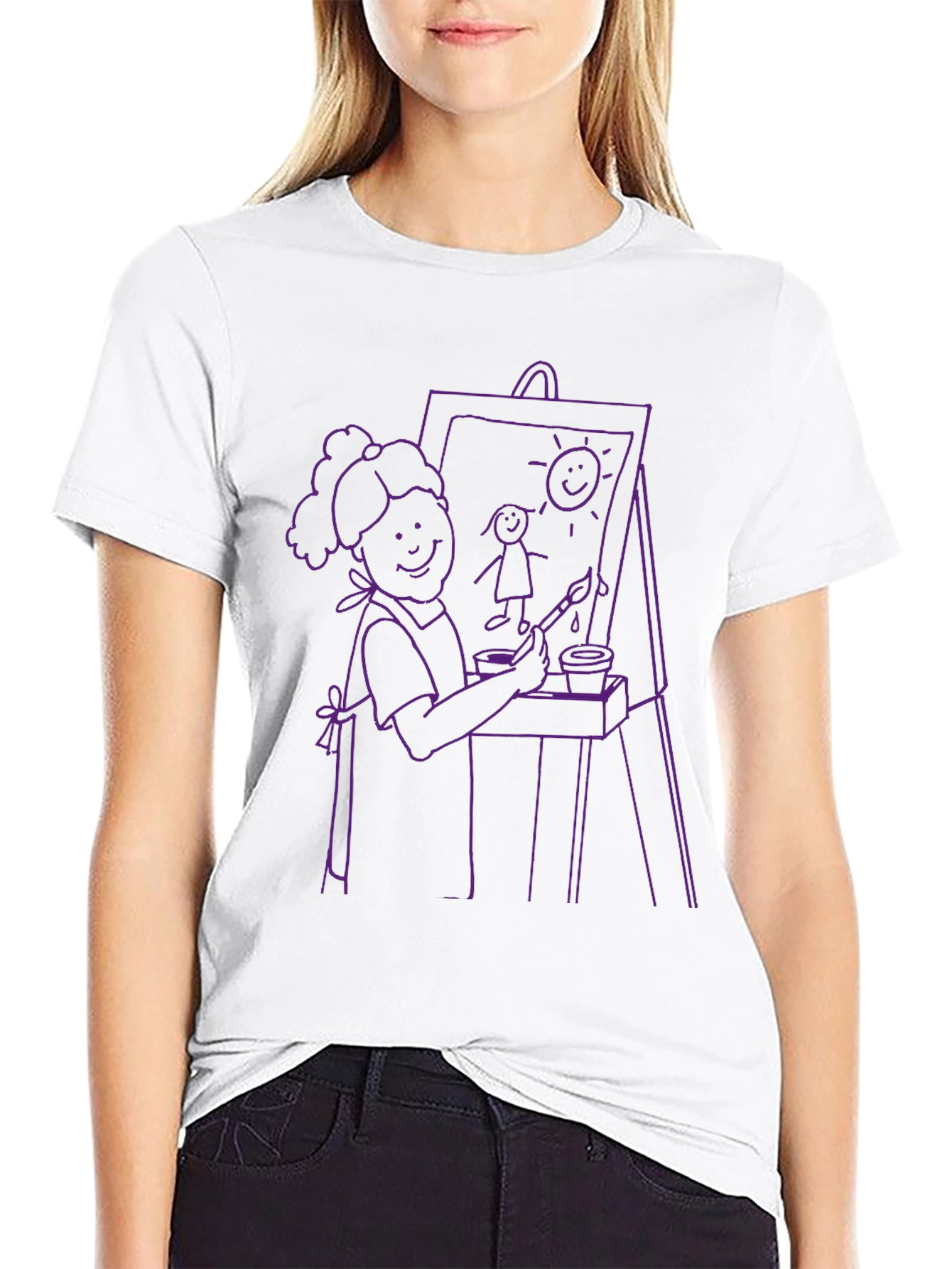 Artist Graphic Tee - Creative Illustration Shirt