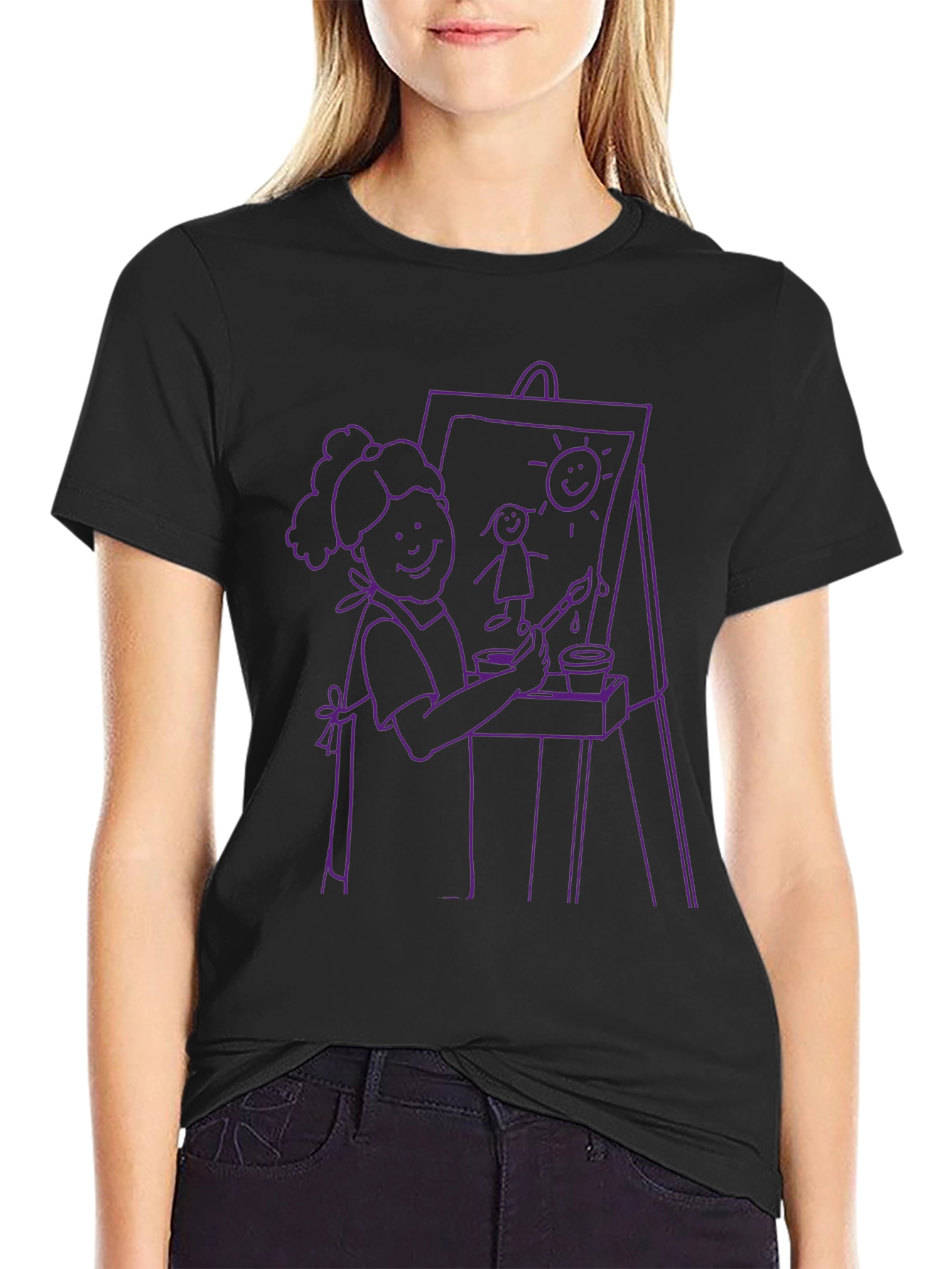 Artist Graphic Tee - Creative Illustration Shirt